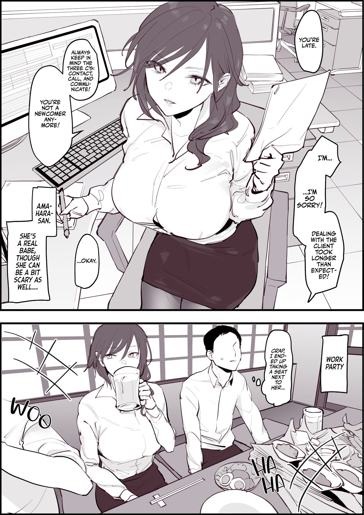 [Poriuretan]Onna Joushi | Female Boss[English] [Team Rabu2] [Decensored] Page 1