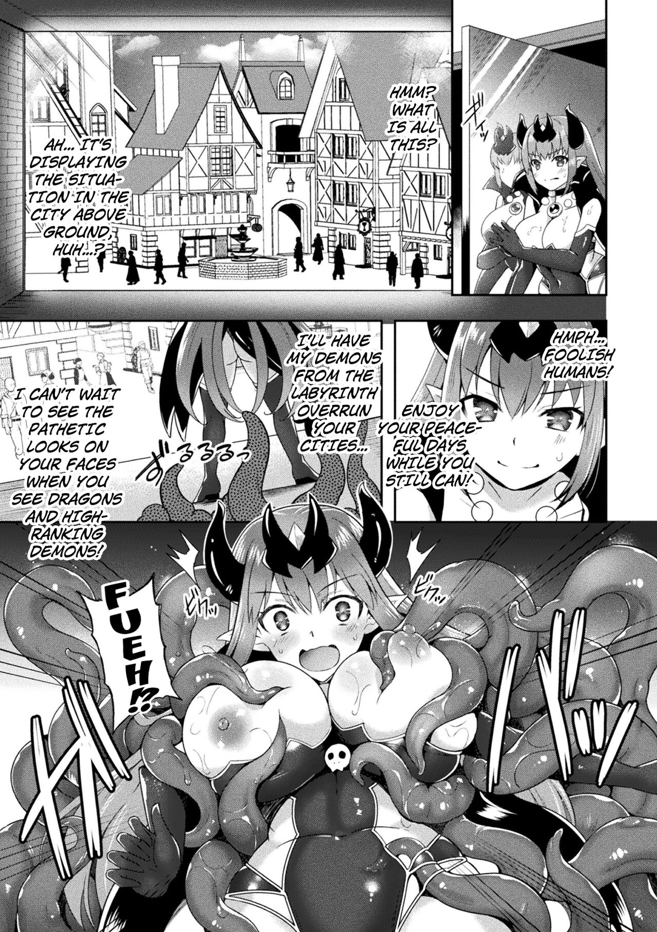 [Tenro Aya]Kangyaku Meikyuu ~Tsuyotsuyo Maou-sama ga Mesu Ochi Trap de GAMEOVER~(2D Comic Magazine Zecchou Kairaku ga Tomaranai Ero-Trap Dungeon Vol. 4) [English] [Kuraudo] [Digital] Page 11