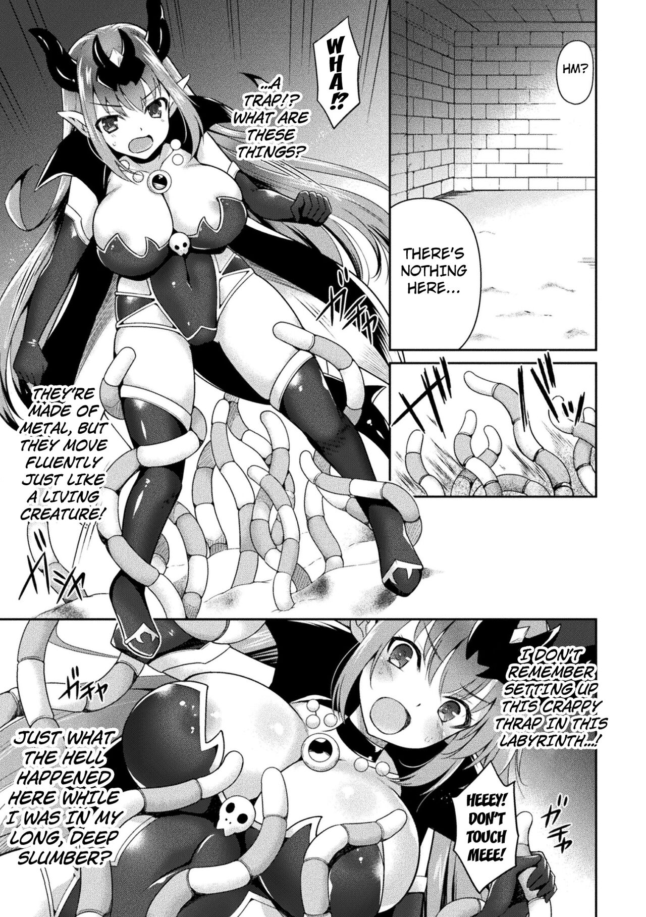 [Tenro Aya]Kangyaku Meikyuu ~Tsuyotsuyo Maou-sama ga Mesu Ochi Trap de GAMEOVER~(2D Comic Magazine Zecchou Kairaku ga Tomaranai Ero-Trap Dungeon Vol. 4) [English] [Kuraudo] [Digital] Page 3