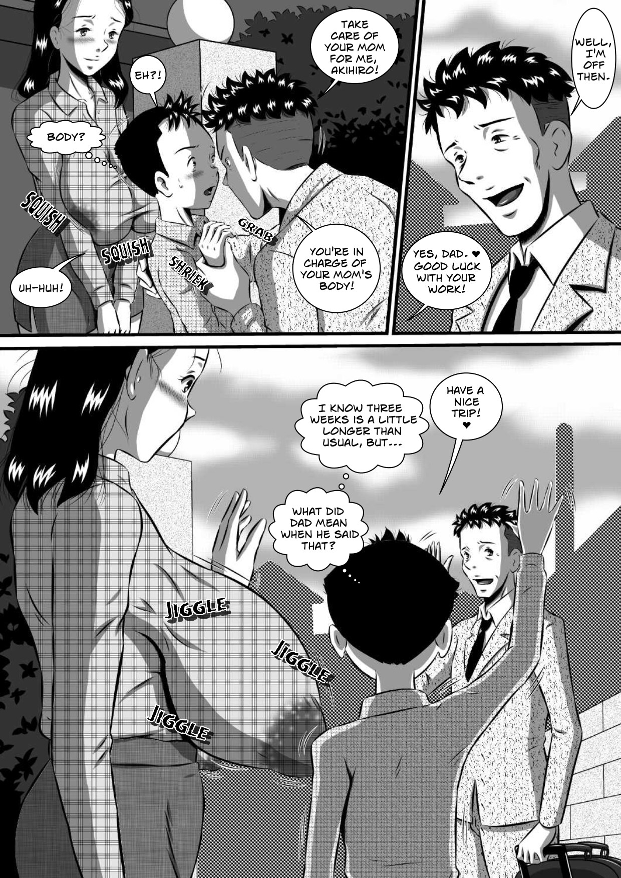 [Milkdou Shoukai (Milk Koubou)]Mama no Karada wa Boku no Mono! Papa ni Kakurete Sex Zanmai! | Mom's Body Is Mine - Mother And Son Incest Sex Behind Dad's Back[English] Page 2