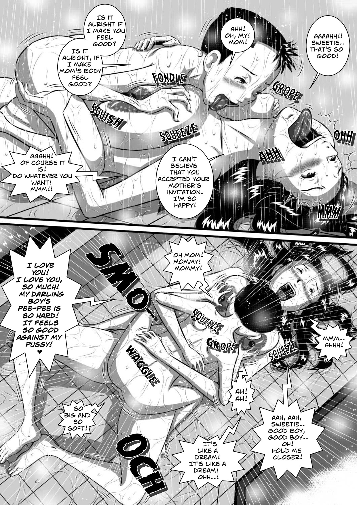 [Milkdou Shoukai (Milk Koubou)]Mama no Karada wa Boku no Mono! Papa ni Kakurete Sex Zanmai! | Mom's Body Is Mine - Mother And Son Incest Sex Behind Dad's Back[English] Page 8