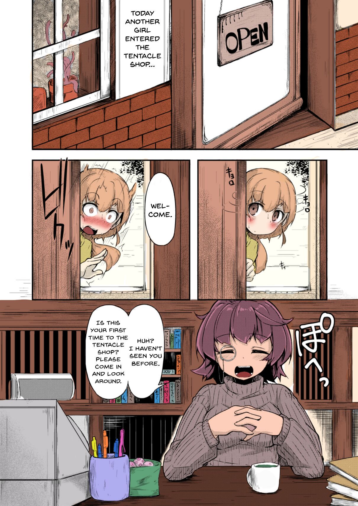 [Taira Mune Suki Iinkai (Okuva)]Anata no Machi no Shokushuyasan | Your neighborhood tentacle shop[English] [Doujins.com] [Colorized] [Digital] Page 2