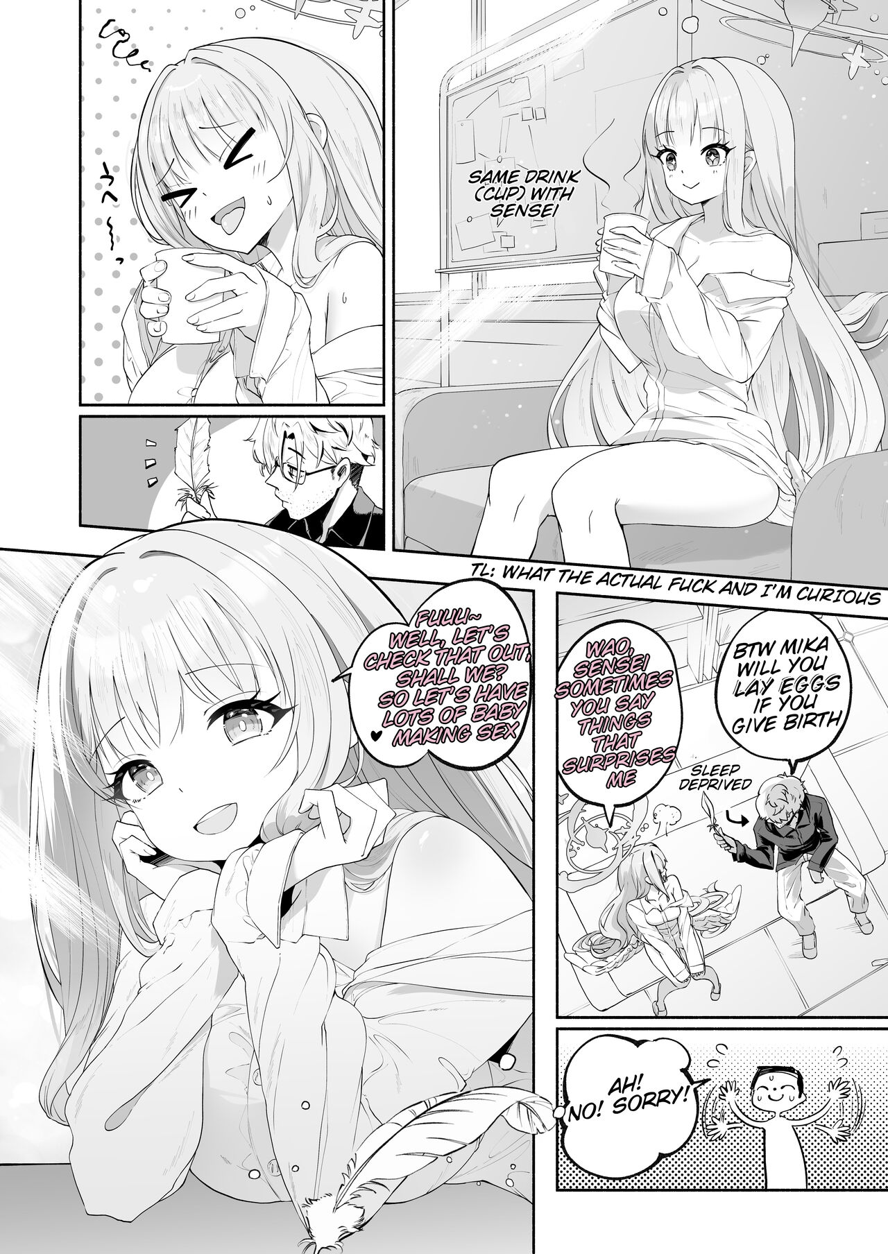 [Hatogoya (Hatoharu)]Hoshi no Izumi wa Amai Yuuwaku | The Sweet Temptation of the Starry Fountain(Blue Archive) [Digital] Page 47