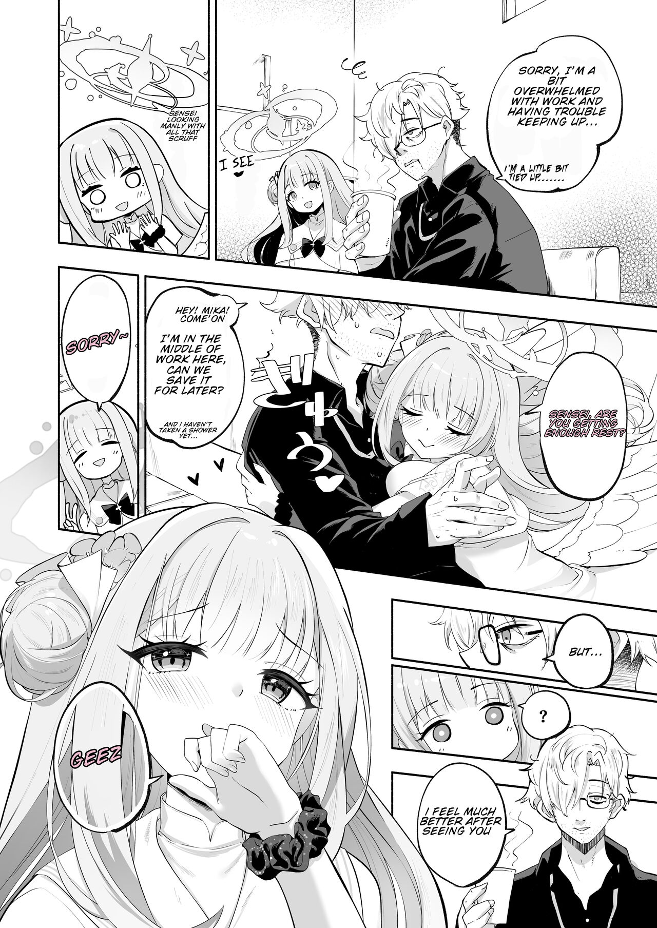 [Hatogoya (Hatoharu)]Hoshi no Izumi wa Amai Yuuwaku | The Sweet Temptation of the Starry Fountain(Blue Archive) [Digital] Page 5