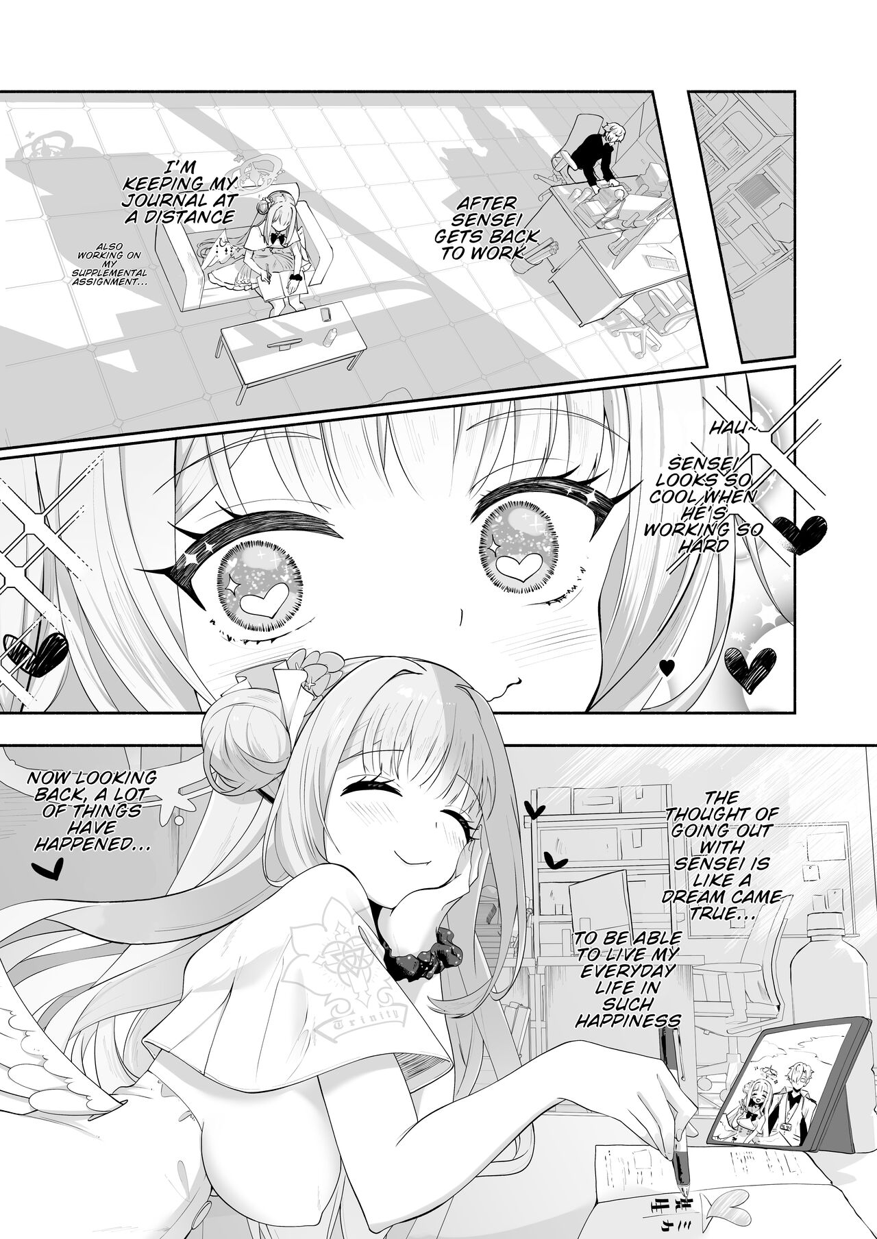 [Hatogoya (Hatoharu)]Hoshi no Izumi wa Amai Yuuwaku | The Sweet Temptation of the Starry Fountain(Blue Archive) [Digital] Page 6