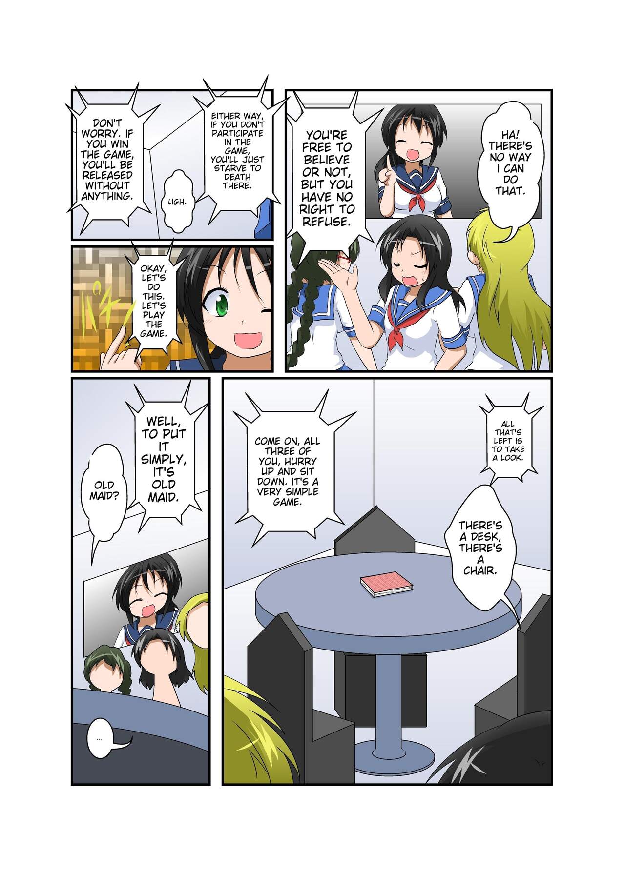 [Ameshoo (Mikaduki Neko)]Rifujin Shoujo ~Hentai Card Game Hen~ | Female, Less[English] Page 8