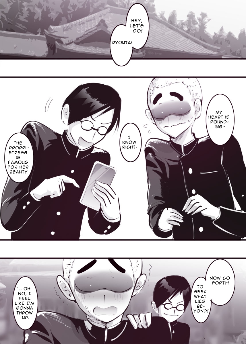 [Mandara Daiou]Shuugaku Ryokou de Akogare no Okami-san ni Fudeoroshi Saremashita | Cherry Popped By A Lovely Traditional Inn Proprietress[English] [Penguin Piper] Page 2