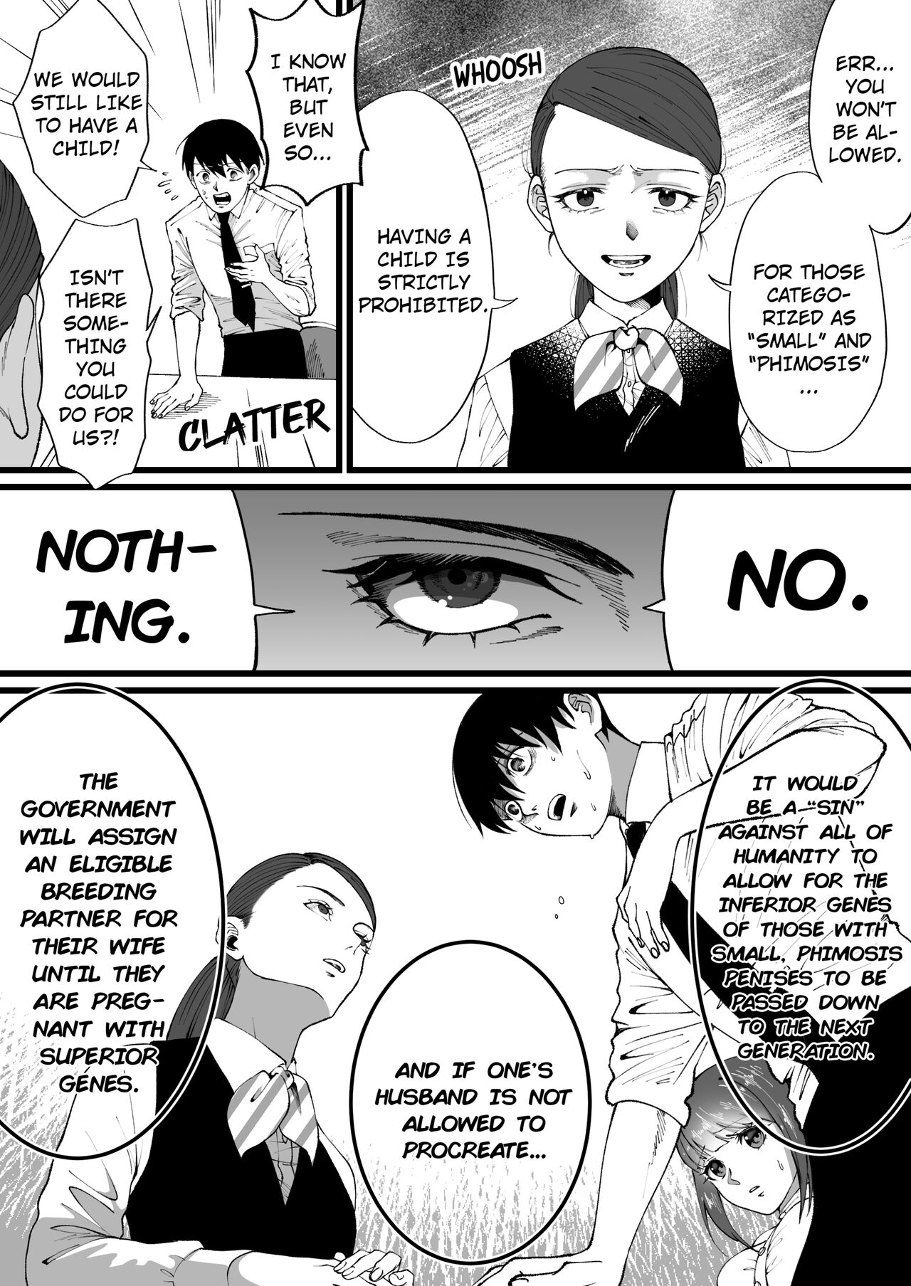 [Mr. Hokke (Mugicha World)]Tanshou Houkei wa Okotowari na Sekai | A World Where Small, Phimosis Cocks Are Hated[English] [Decensored] Page 3