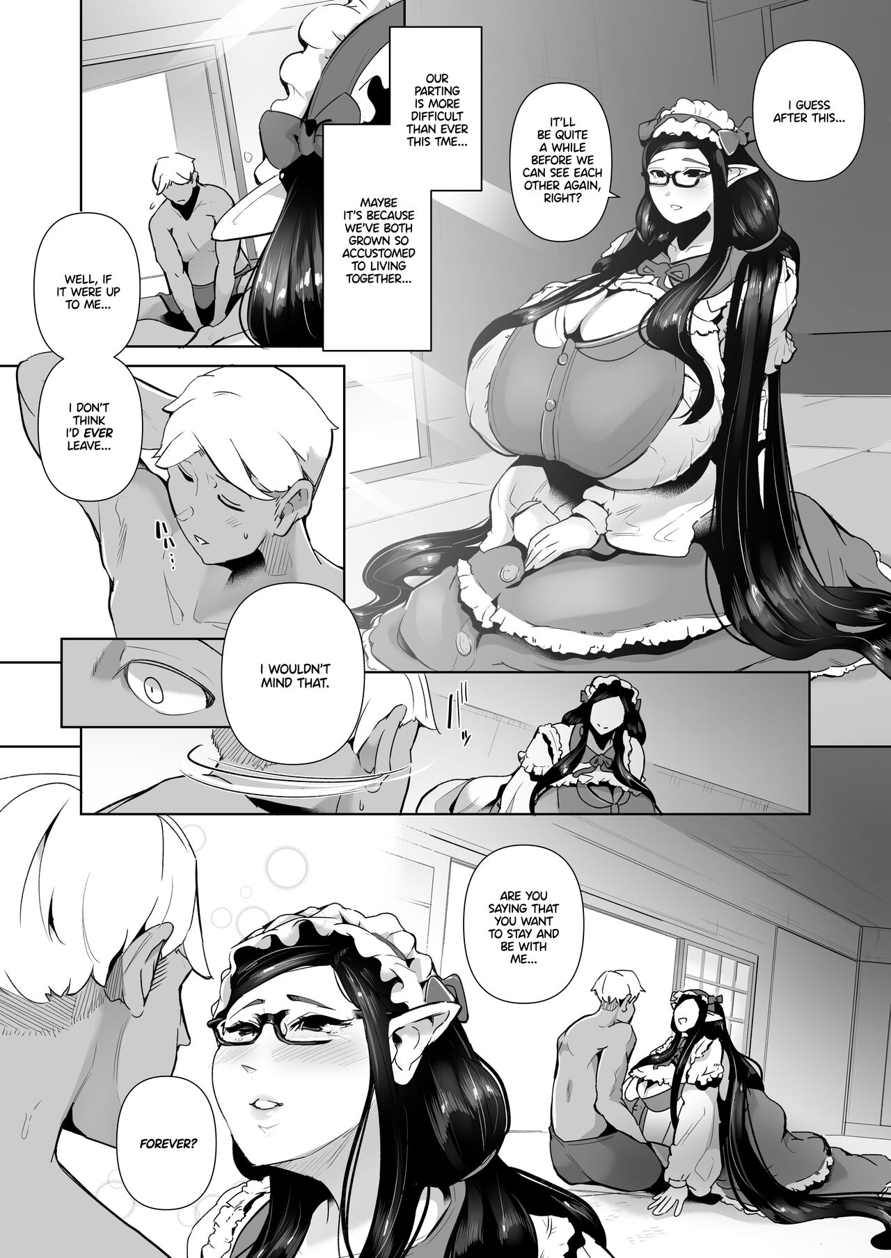 [Noumusai (Miyashiro Yousuke)]Mucchiri Dekachichi Elf no Oba-san to Ano Hi Kawashita Sukebe de Ecchi na Yakusoku | The Hot and Pervy Promise I Made to My Plump and Busty Elf Auntie[English] [blunt420xxx] [Digital] Page 39