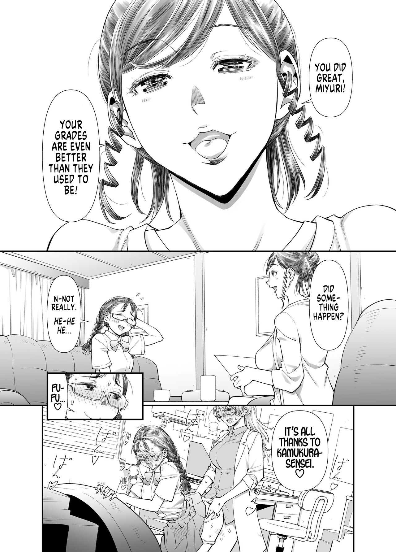 [Botandou (Kio Shimoku)]Zenbu, Sensei no Sei. Futanari Onna Kyoushi ga Onanie Chuudoku Yuutousei o Sukkirisaseru Hanashi. | It's All Sensei's Fault![English] [MegaFagget] Page 51