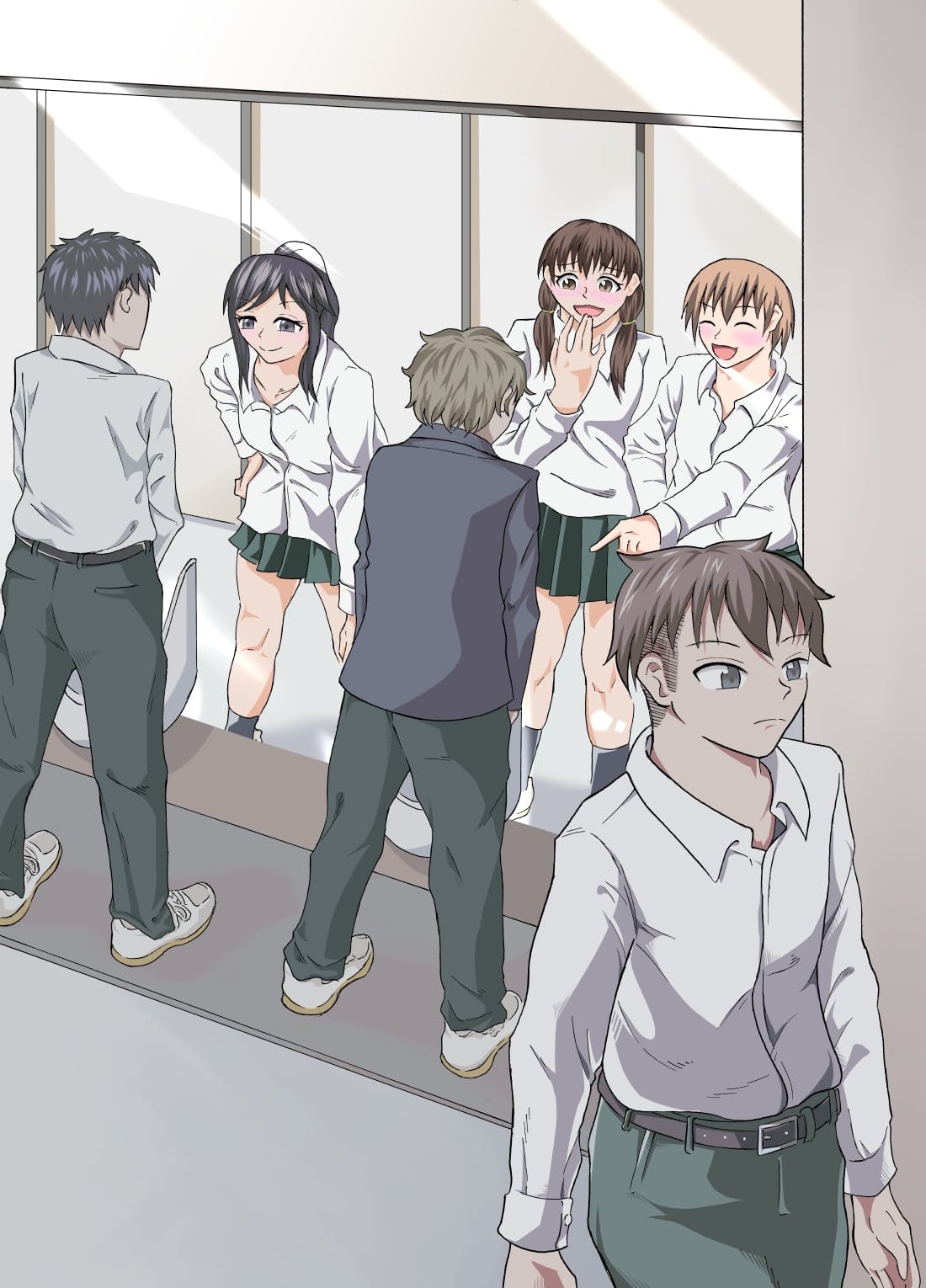 [NippatsuKokuhou (Kaneko Ken)]Nozoki Miru Joshi-tachi ~Danshi Toilet Hen~ | Peeking girls at boy's restroom[English] Page 17