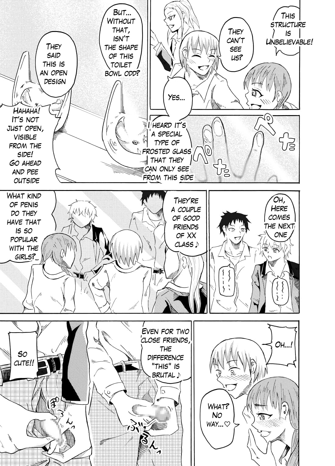 [NippatsuKokuhou (Kaneko Ken)]Nozoki Miru Joshi-tachi ~Danshi Toilet Hen~ | Peeking girls at boy's restroom[English] Page 3
