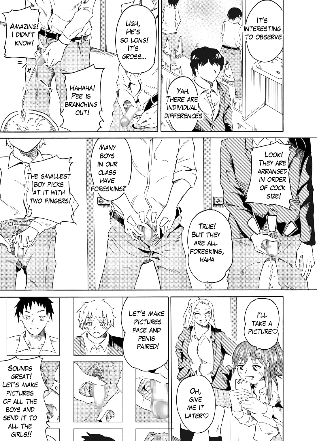 [NippatsuKokuhou (Kaneko Ken)]Nozoki Miru Joshi-tachi ~Danshi Toilet Hen~ | Peeking girls at boy's restroom[English] Page 7