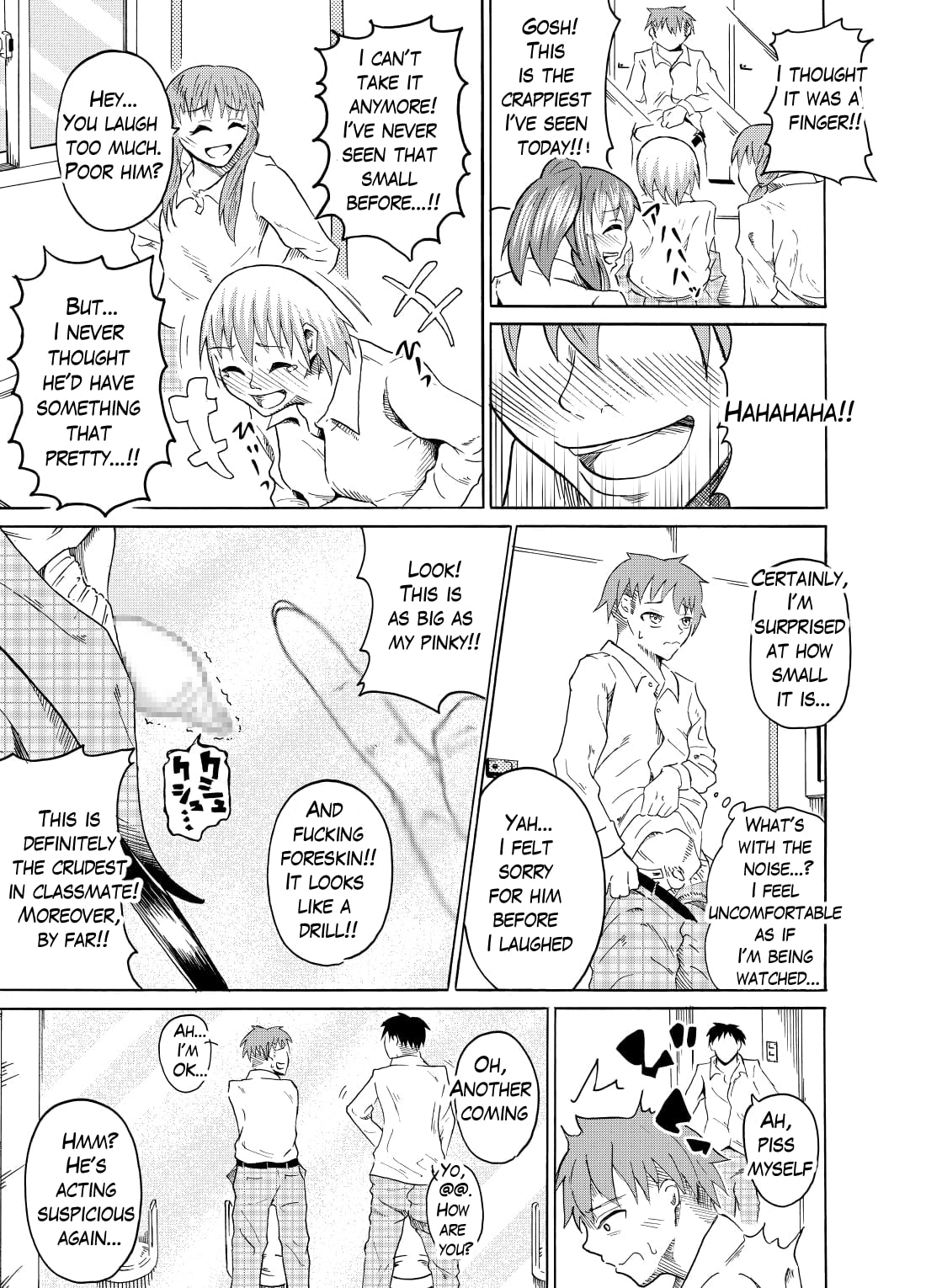 [NippatsuKokuhou (Kaneko Ken)]Nozoki Miru Joshi-tachi ~Danshi Toilet Hen~ | Peeking girls at boy's restroom[English] Page 9
