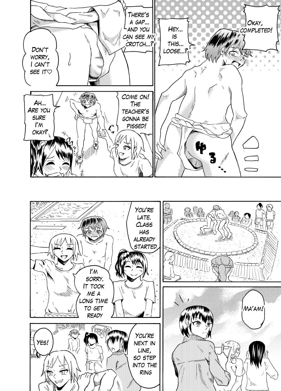 [NippatsuKokuhou (Kaneko Ken)]Sumou no Jugyou de CFNM | CFNM in Sumo Class[English] Page 7