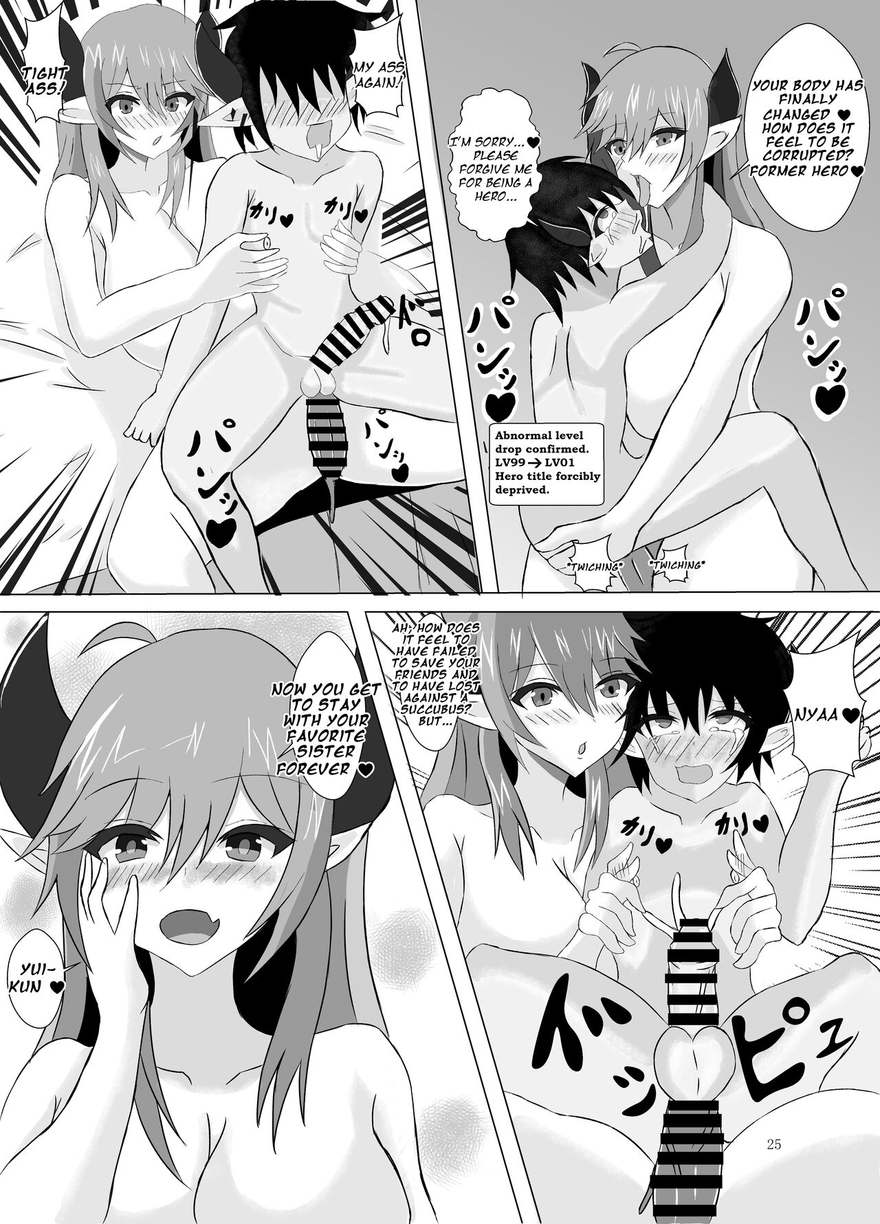 [Princess Cat (Nekohime Yuuka)]Succubus Gitai Slime ga Shota Yuusha o Gyaku Rape suru Hon | A Story About the Hero Who a Succubus Slime Mimic Raped.[English] [Digital] Page 25