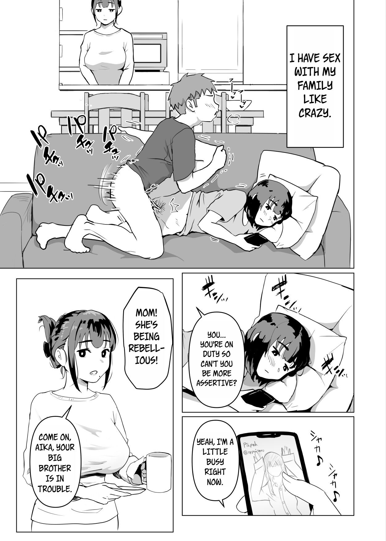 [Mochichimaru]Uchi de wa Kazoku Sex wa Joushiki Rashii | In My House, Family Sex Is the Norm[English] [WayVZ] Page 16