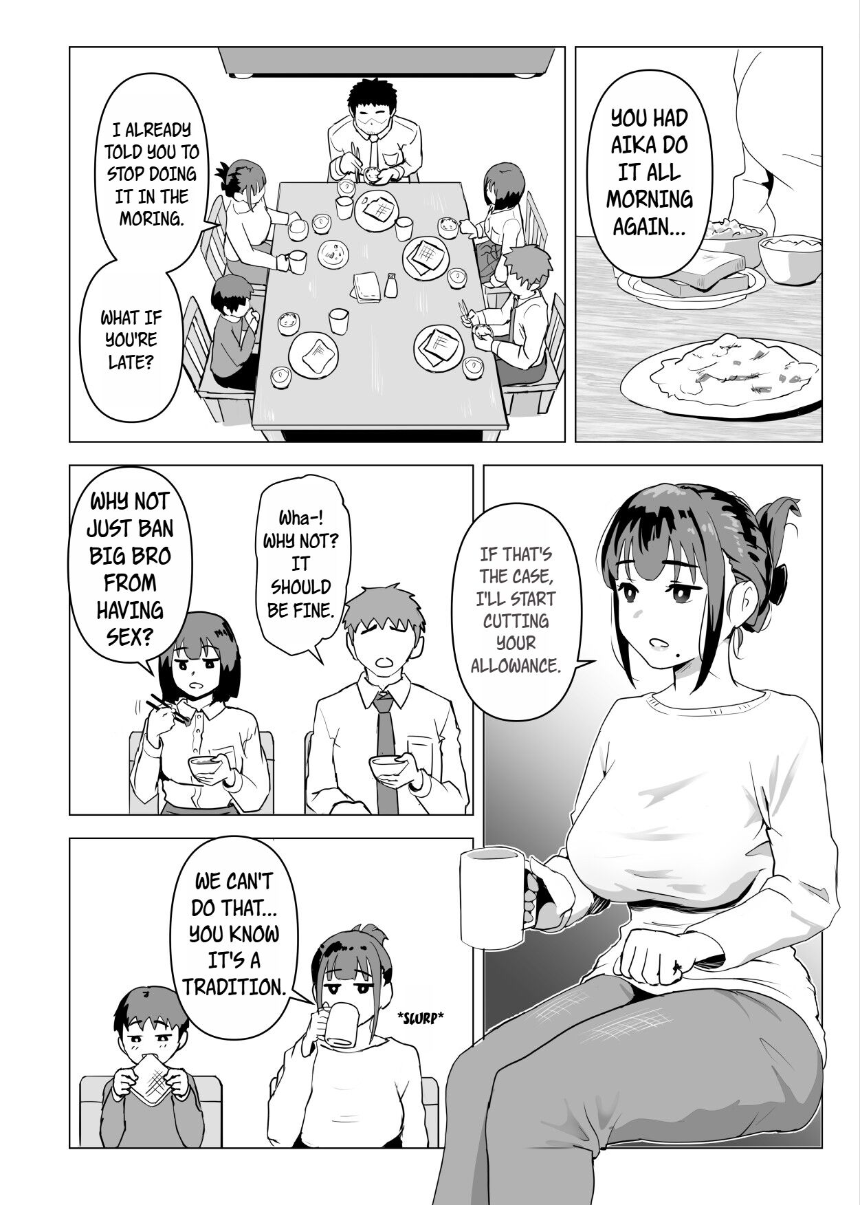 [Mochichimaru]Uchi de wa Kazoku Sex wa Joushiki Rashii | In My House, Family Sex Is the Norm[English] [WayVZ] Page 7