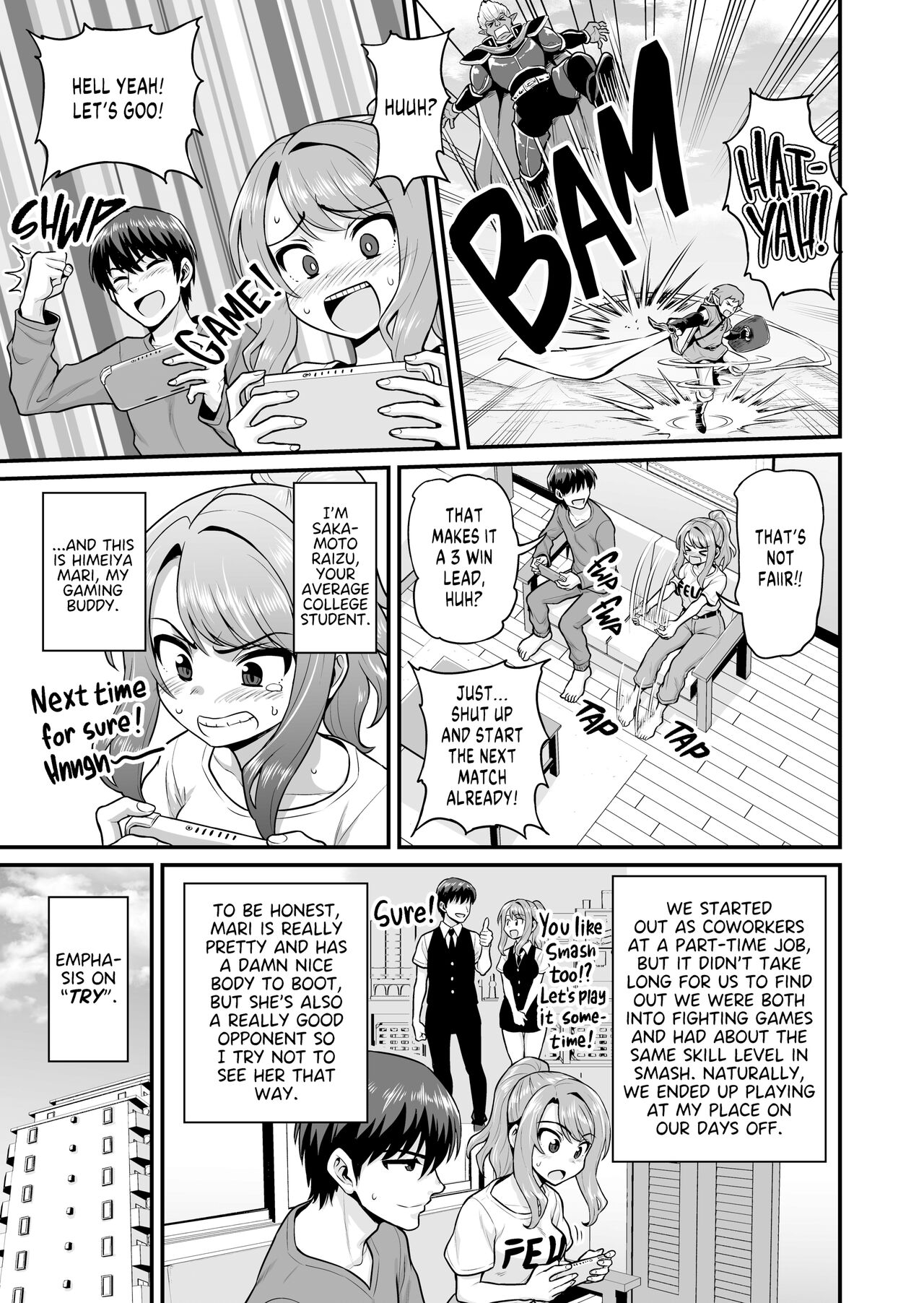 [Chimamire Yashiki (Gachonjirou)]Game Tomodachi no Onnanoko to Yaru Hanashi | From Gaming Buddies to Fuck Buddies[English] [FuDeORS] [Uncensored] Page 2
