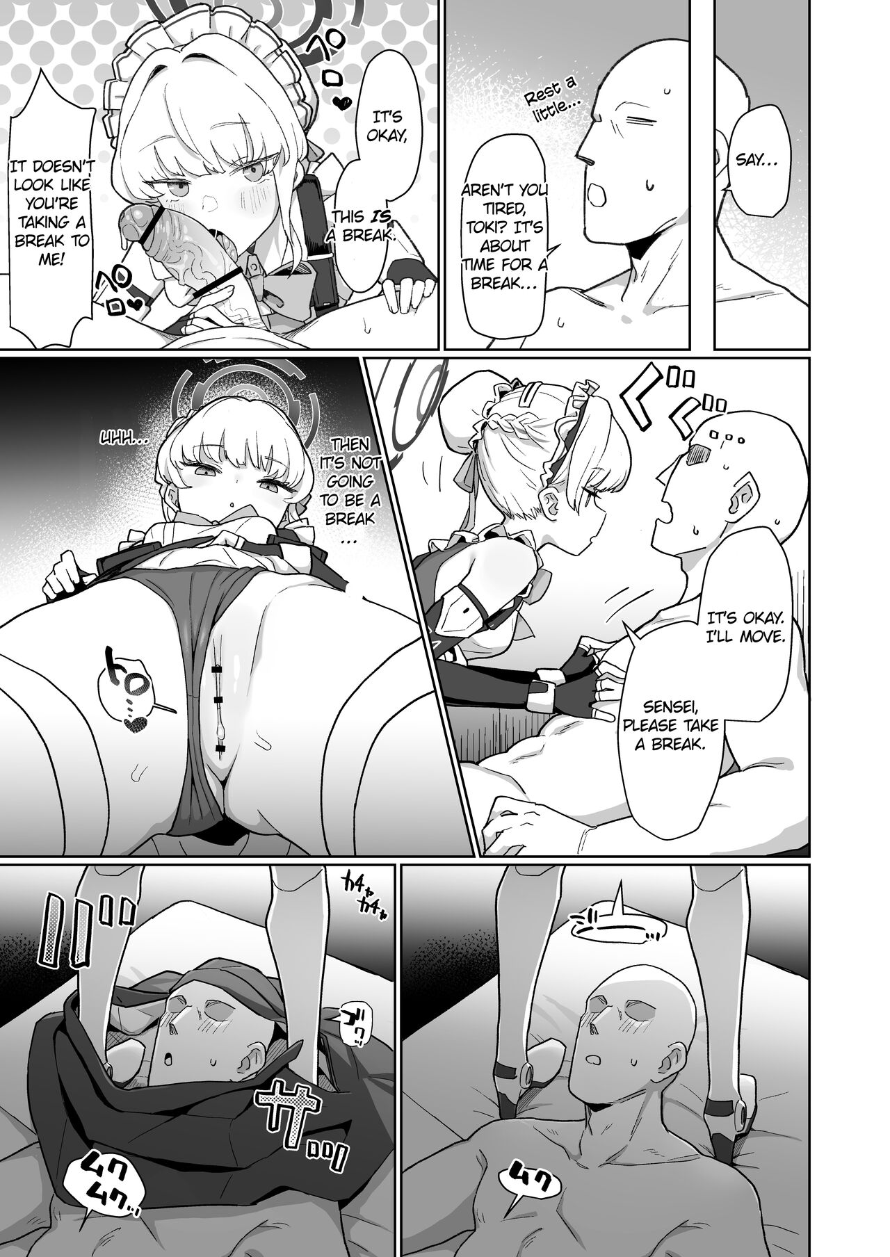 [Ballistic onahole (Б)]Dokidoki Toki Meki Maid Kiss(Blue Archive) [English] [Digital] Page 20