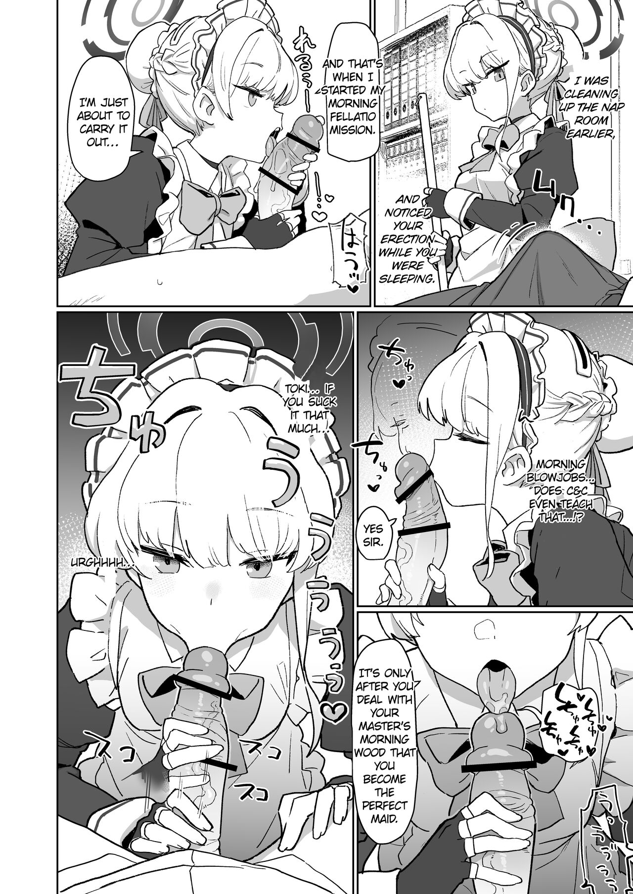 [Ballistic onahole (Б)]Dokidoki Toki Meki Maid Kiss(Blue Archive) [English] [Digital] Page 9