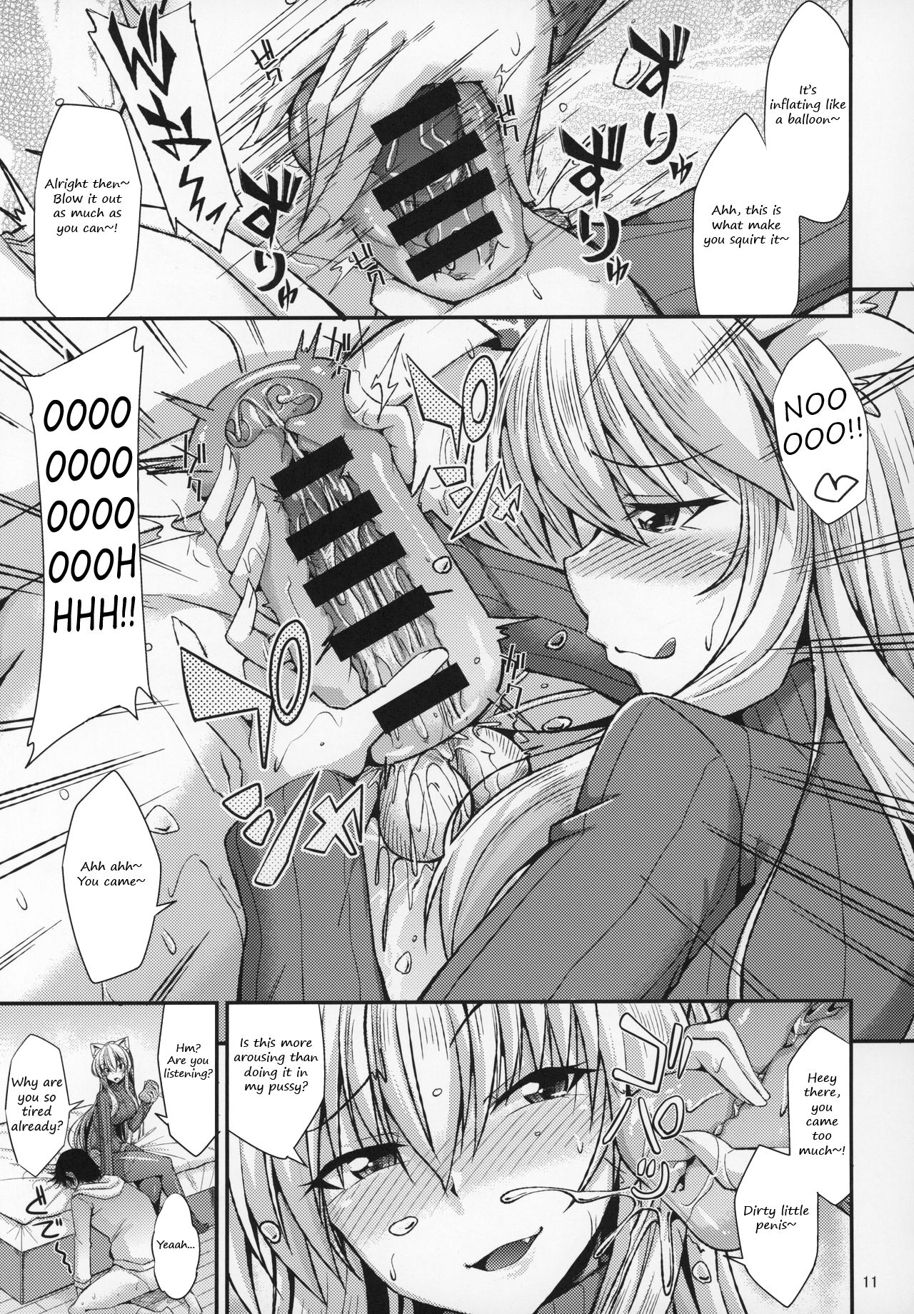 (C97) [ENNUI (Nokoppa)]Nekomimi Onee-san to Onaho de Nyan Nyan | The cat-eared Onee-san and the Onahole[English] Page 12