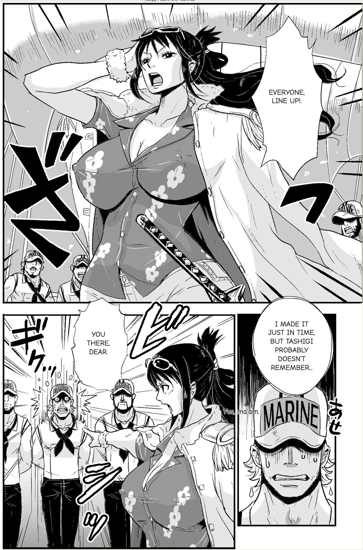 [Oukokusan (Kakutou Oukoku)]Kaigun no Onna(One Piece) [English] Page 37
