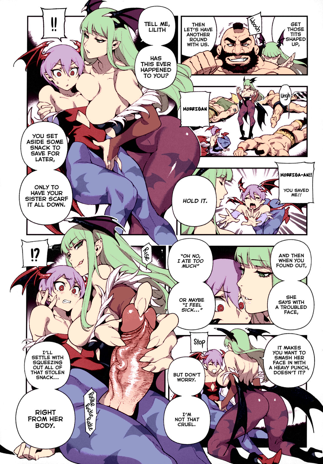 (C97) [Bear Hand (Ireading, Fishine)]Fighter Girls ・ Vampire(Darkstalkers) [English] [Nishimaru] [Colorized] [Decensored] Page 14