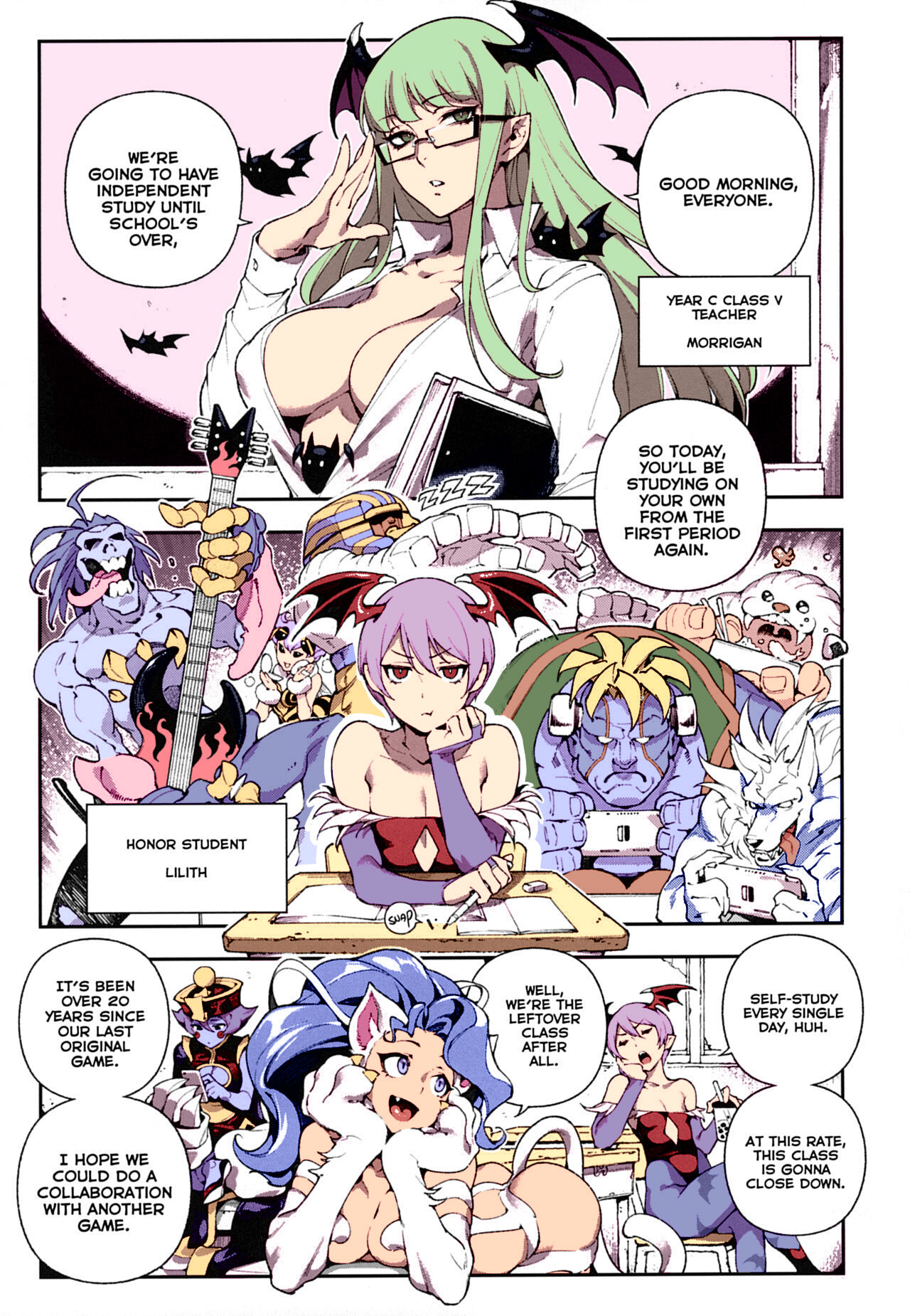 (C97) [Bear Hand (Ireading, Fishine)]Fighter Girls ・ Vampire(Darkstalkers) [English] [Nishimaru] [Colorized] [Decensored] Page 3