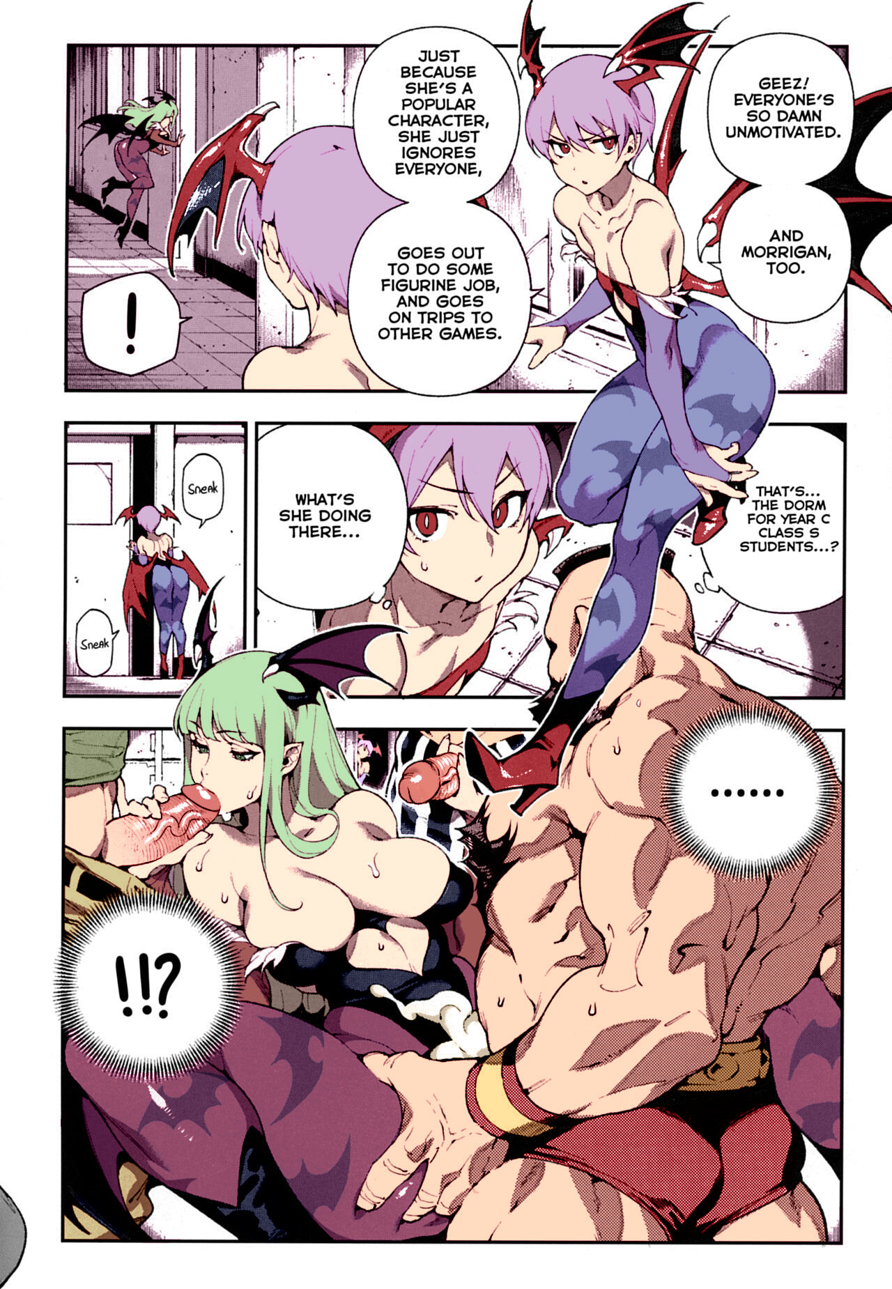 (C97) [Bear Hand (Ireading, Fishine)]Fighter Girls ・ Vampire(Darkstalkers) [English] [Nishimaru] [Colorized] [Decensored] Page 4