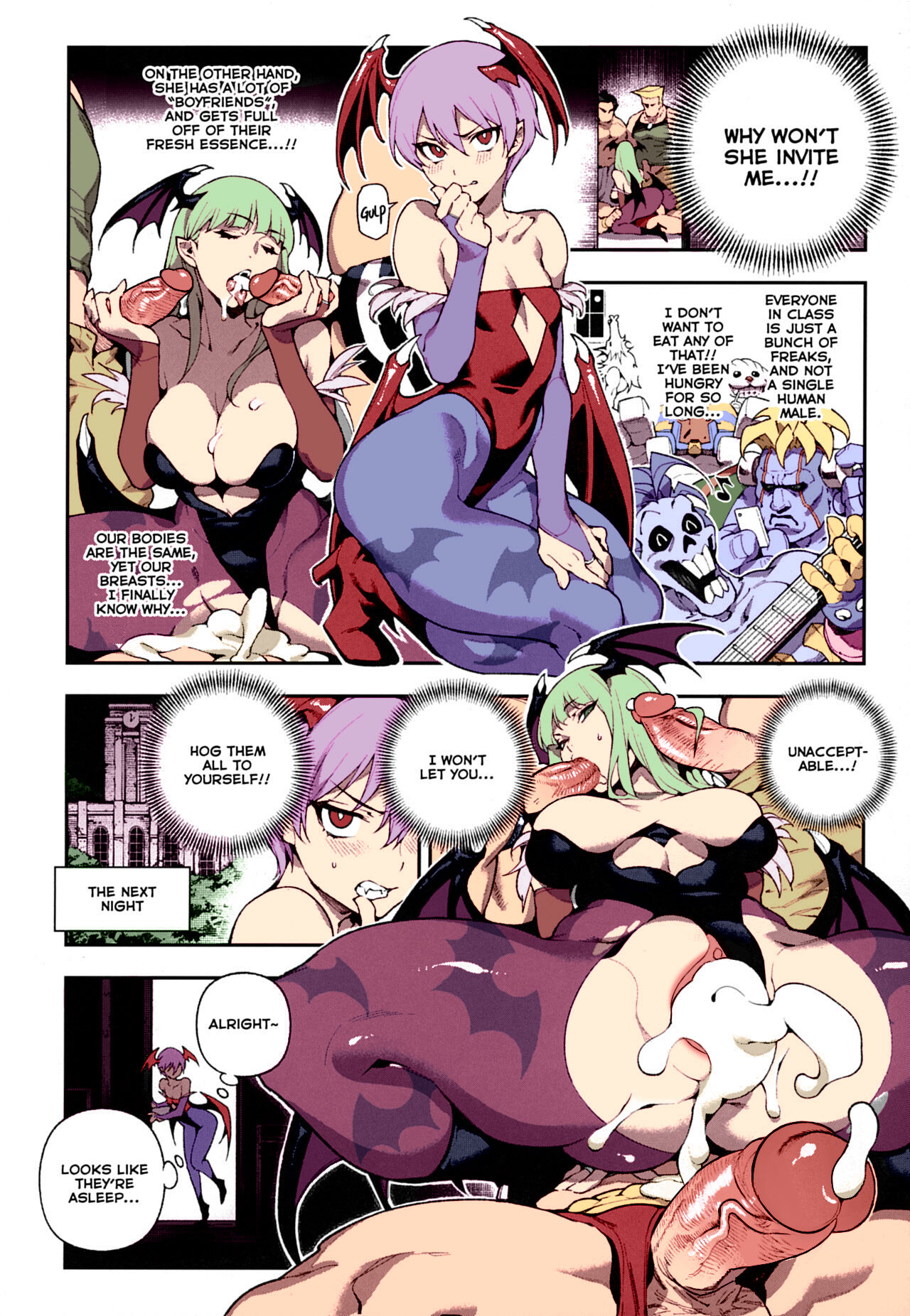 (C97) [Bear Hand (Ireading, Fishine)]Fighter Girls ・ Vampire(Darkstalkers) [English] [Nishimaru] [Colorized] [Decensored] Page 6