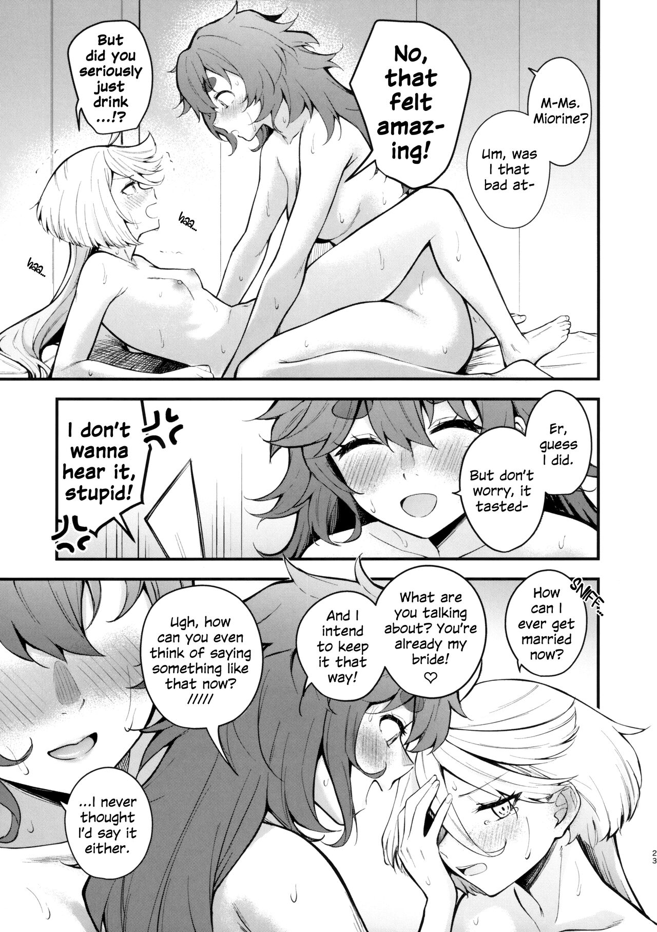 (C102) [Kitakujikan (Kitaku)]Watashi no Kawaii Hanayome-sama | My Sweet Bride(Mobile Suit Gundam: The Witch from Mercury) [English] Page 22