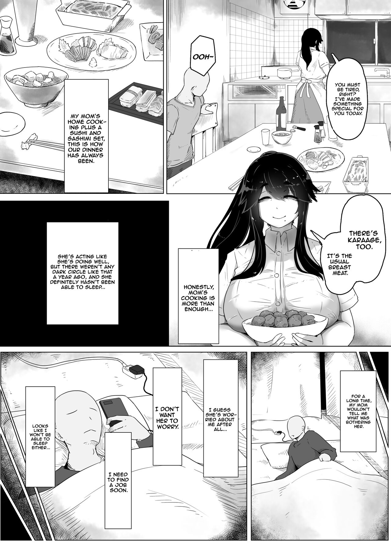 [moya]Oyasumi, Okaa-san Dounyuu | Good Night, Mom introduction[English] [Tomoshibi] Page 6