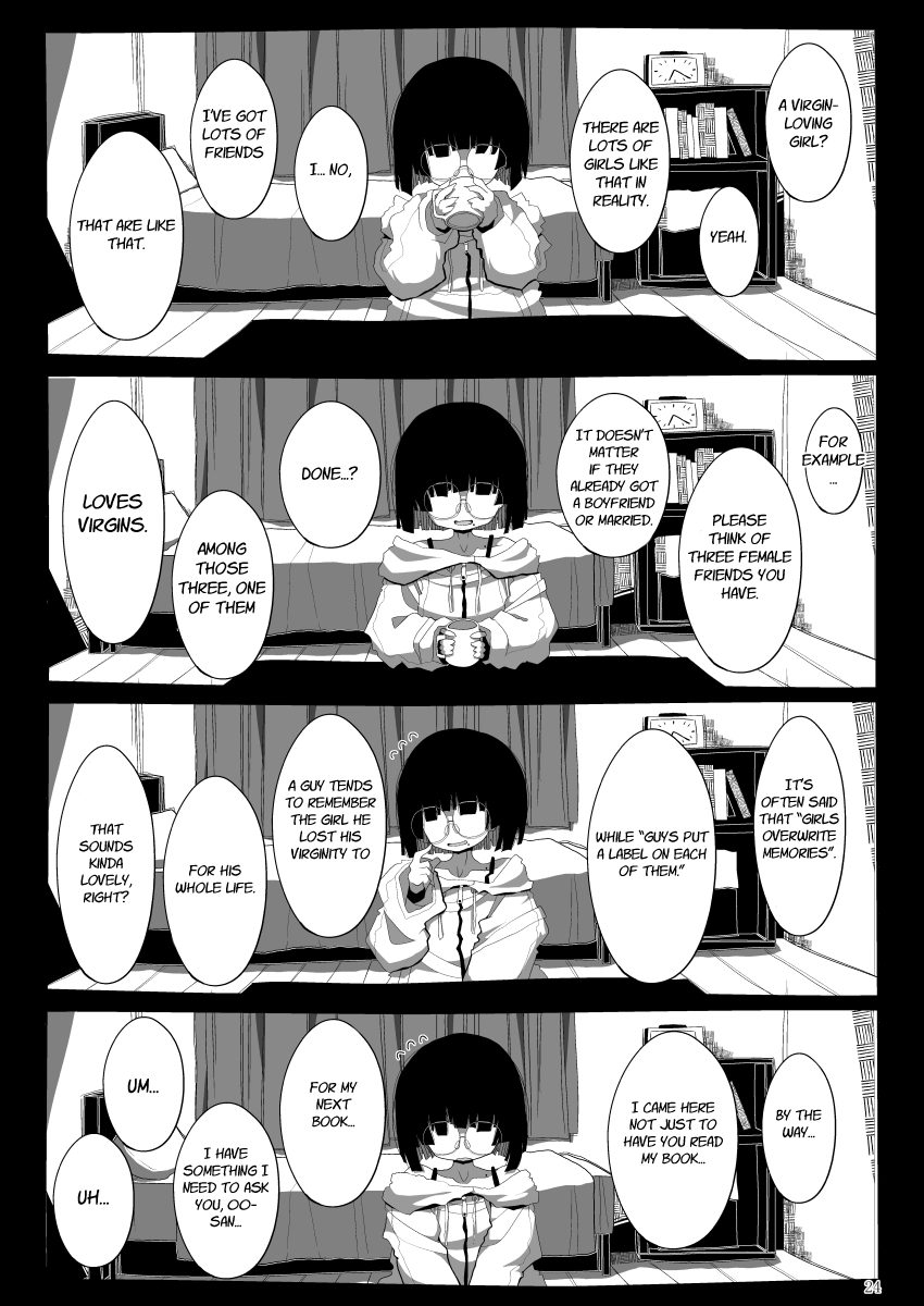 [Seken no Katasumi (Kaeruyama Yoshitaka)]Jimi de Otonashisou ni Miete Doutei wo Taberu no ga Shumi no Warui Onna no Ko Doujin Sakka-chan ni Seiheki wo Dame ni Sareru Douteikuntachi no Hanashi[English] Page 23
