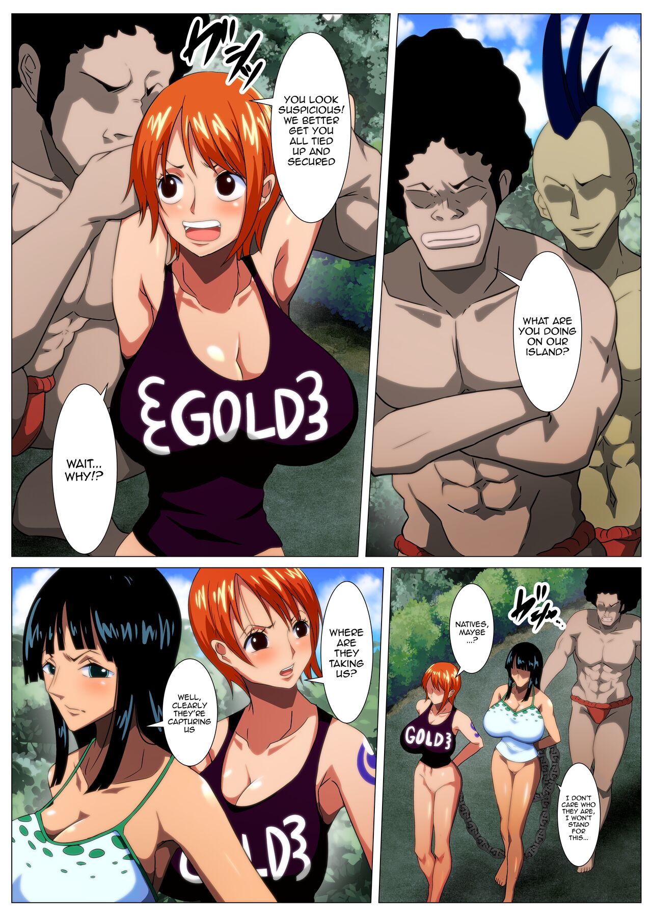 [Q Doujin]Bakunyuu Onna Kaizoku-tachi no Otakara Sagashi | Buxom Female Pirates' Treasure Hunt(One Piece) [English] {Doujins.com} Page 6