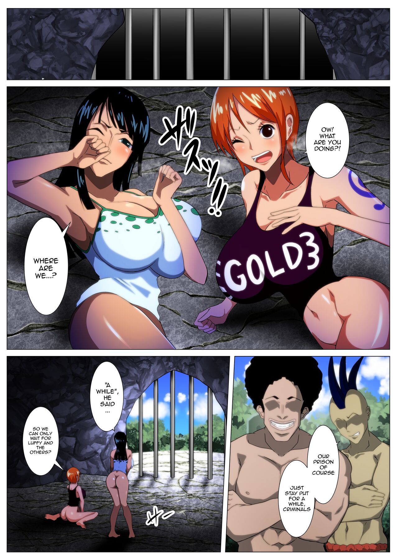 [Q Doujin]Bakunyuu Onna Kaizoku-tachi no Otakara Sagashi | Buxom Female Pirates' Treasure Hunt(One Piece) [English] {Doujins.com} Page 7