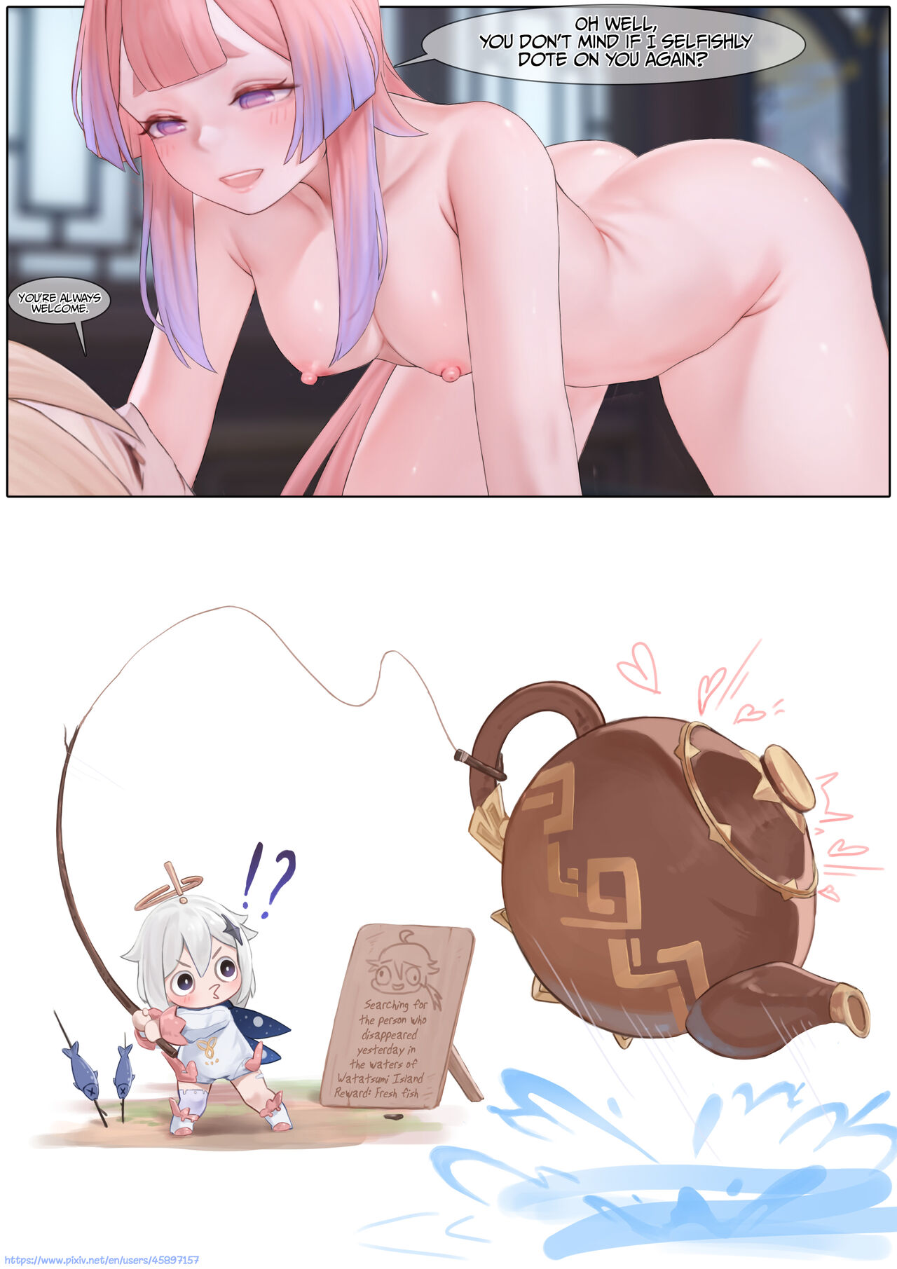 [Reikoku na Haizara]Flustered Kokomi(Genshin Impact) [English] [LunaticSeibah + Papo41] Page 54