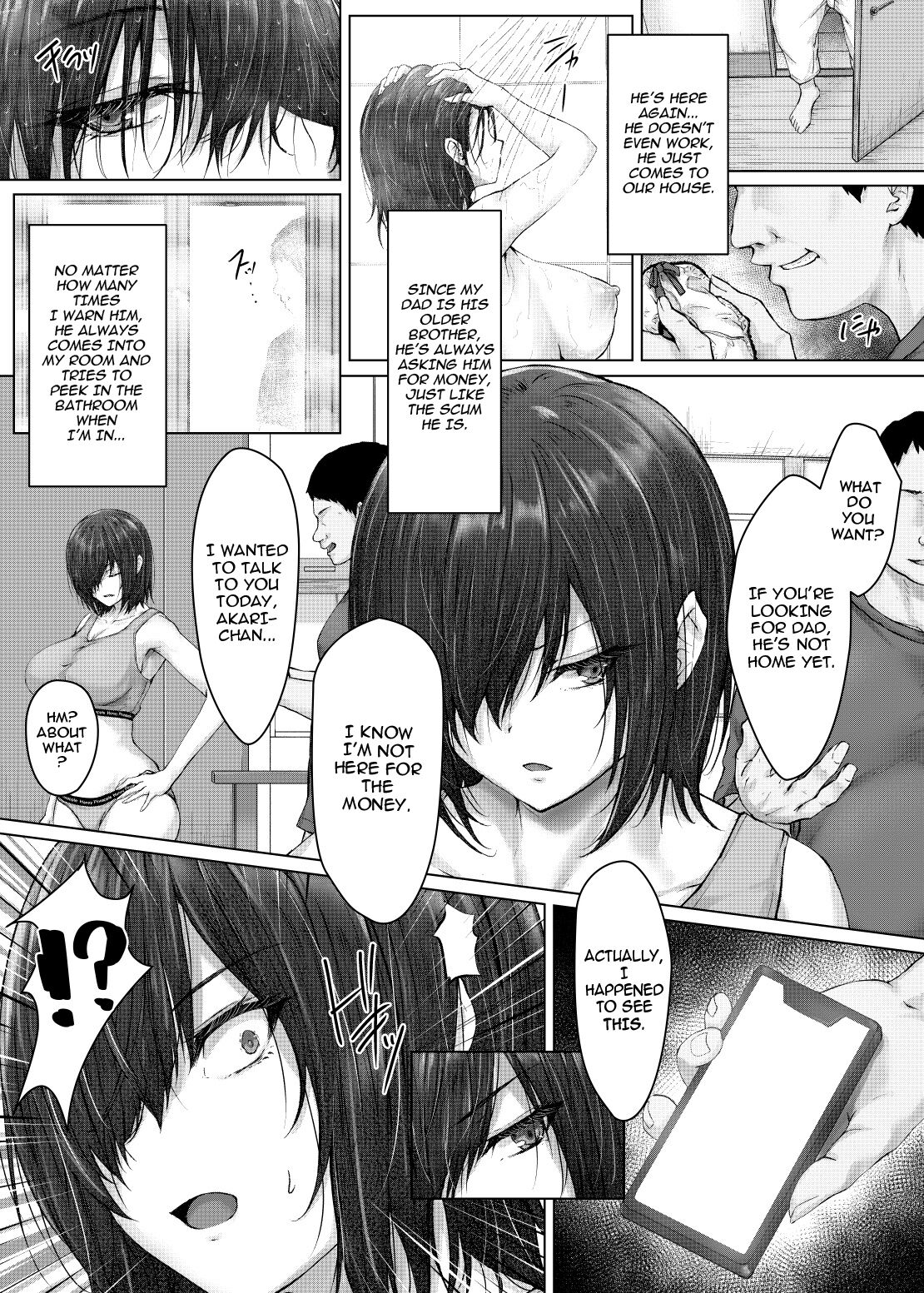 [Hachimitsu Joystick (Sui-en)]Kareshi ja Ikenai Kyonyuu Meikko, Dai Kirai na Oji-san no Sei Kaihatsu Massage ni Ochiru | A Niece with Huge Tits who can't Cum with her Boyfriend Falls For her Hated Uncle's Sex Development Massage[English] Page 8