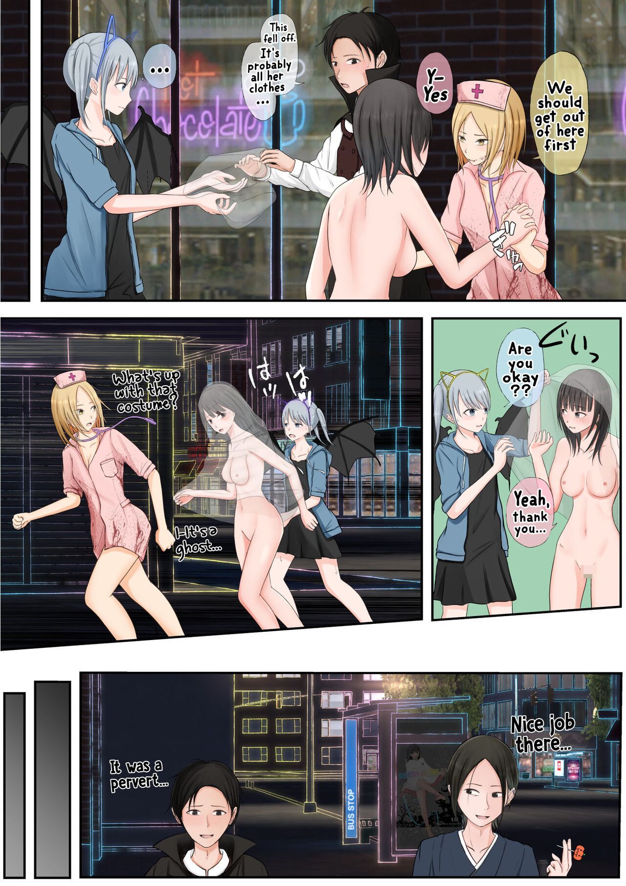 [Teiyouryou Neko]Halloween Roshutsu Shoujo | Halloween Exhibitionist Girl[English] [Hikari no Kaze] Page 128
