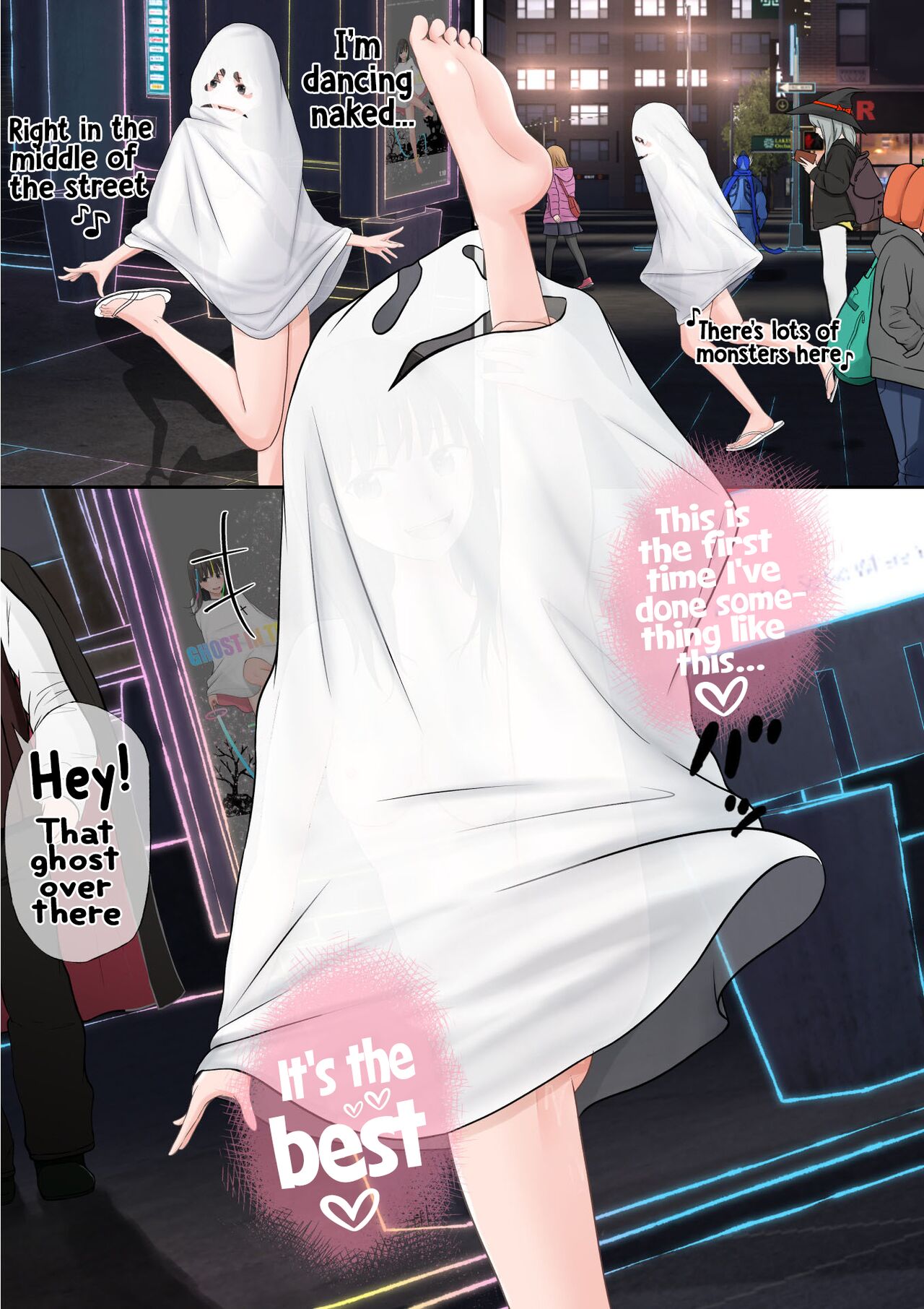 [Teiyouryou Neko]Halloween Roshutsu Shoujo | Halloween Exhibitionist Girl[English] [Hikari no Kaze] Page 37