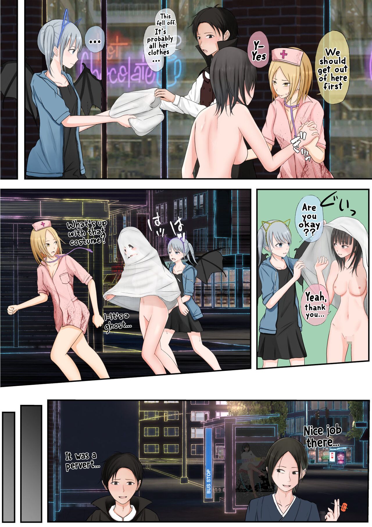 [Teiyouryou Neko]Halloween Roshutsu Shoujo | Halloween Exhibitionist Girl[English] [Hikari no Kaze] Page 45