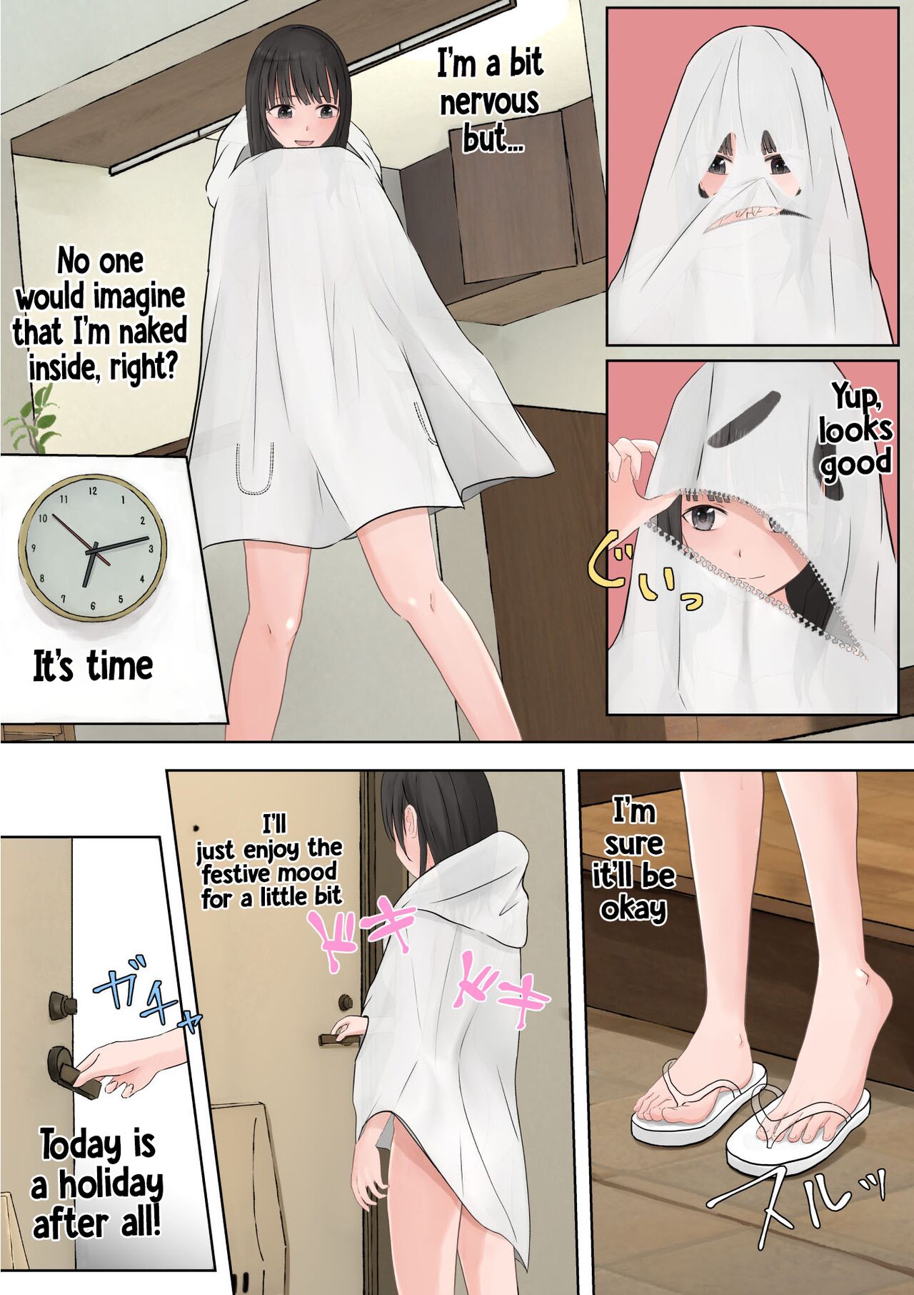 [Teiyouryou Neko]Halloween Roshutsu Shoujo | Halloween Exhibitionist Girl[English] [Hikari no Kaze] Page 6