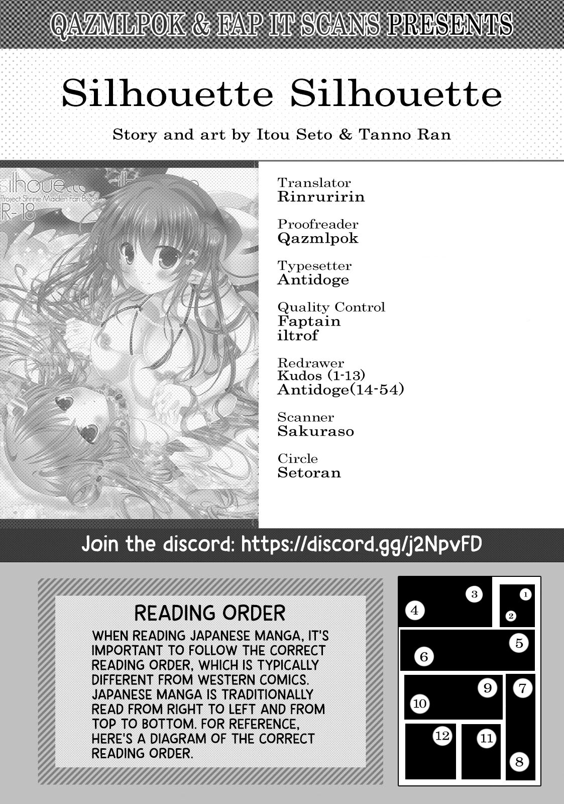 (C85) [Setoran (Itou Seto, Tanno Ran)]silhouette silhouette(Touhou Project) [English] [Fap It Scans] Page 58