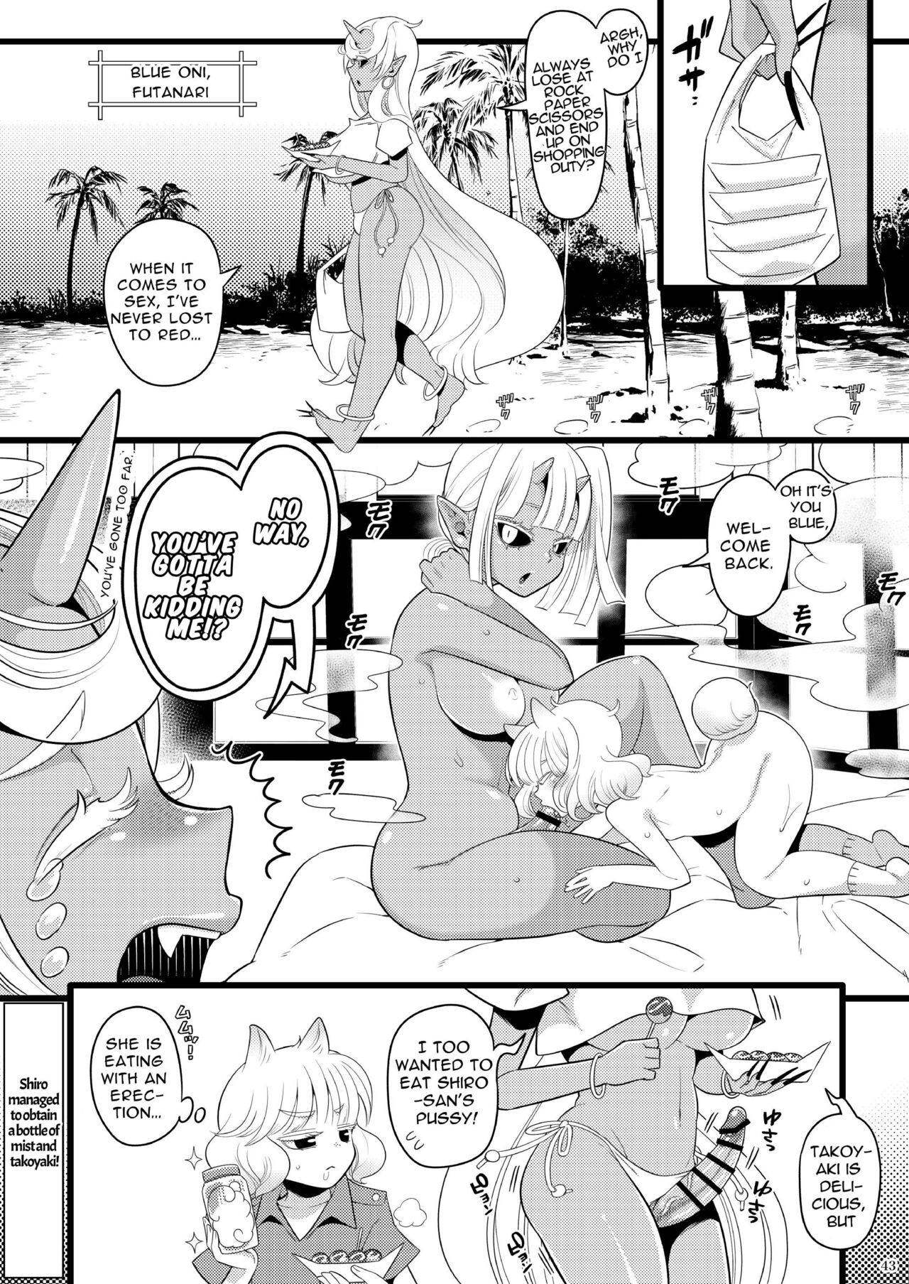 [Ijou Sentakubyori (Kashou)]Futanari Oni no Sumu Jima  | The Island of Dick Slingin' Demon Girls[English] [RWfuta] Page 44