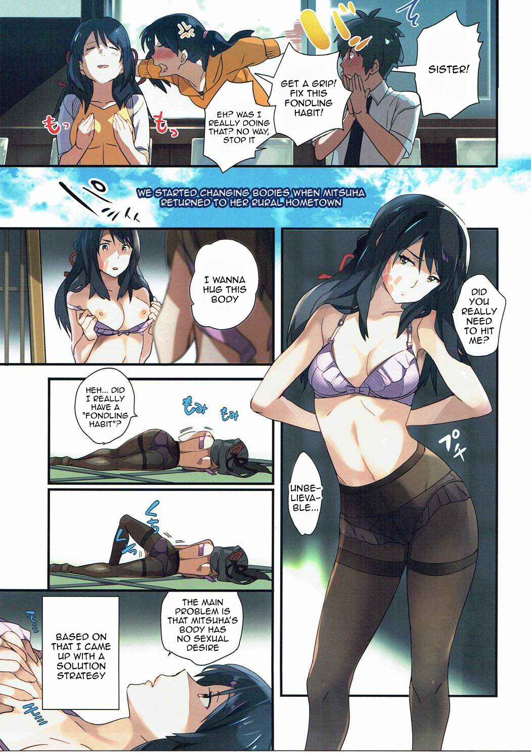 (C91) [ROUTE1 (Taira Tsukune)]Mushuu. | Uncensored(Kimi no Na wa.)  [English] {Doujins.com} Page 4