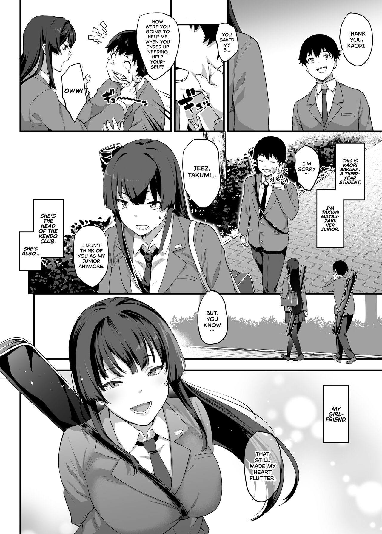 [Kaedeko, yozo]Kendoubu Shushou de Osananajimi no Bijin de Tsuyoi Boku no Kanojo ga, Charao ni Assari Otosareru Wake ga Nai | My Childhood Crush, the Fierce and Beautiful Kendo Club Captain, Would Never Fall for a Fuckboy[English] [head empty] [Ongoing] Page 2