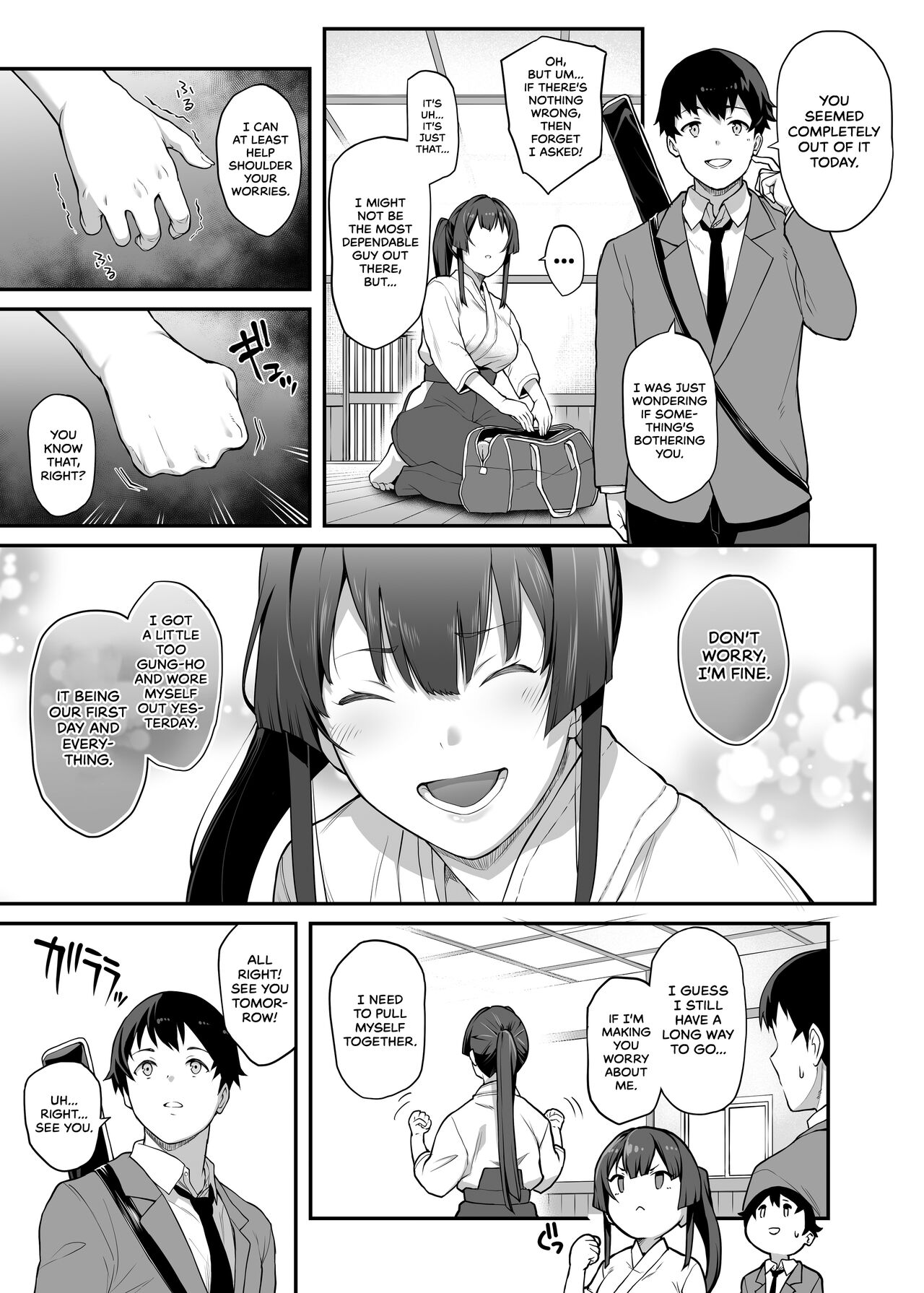 [Kaedeko, yozo]Kendoubu Shushou de Osananajimi no Bijin de Tsuyoi Boku no Kanojo ga, Charao ni Assari Otosareru Wake ga Nai | My Childhood Crush, the Fierce and Beautiful Kendo Club Captain, Would Never Fall for a Fuckboy[English] [head empty] [Ongoing] Page 29