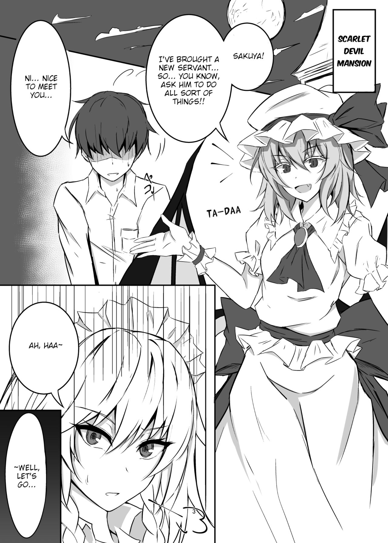 [pikuchi-ya (Piro)]Koumakan de Daiji na Tokoro o Kerareru Hon | A book about getting kicked in important parts at the Scarlet Devil Mansion(Touhou Project) [English] [Eon Hfansub] [Digital] Page 3