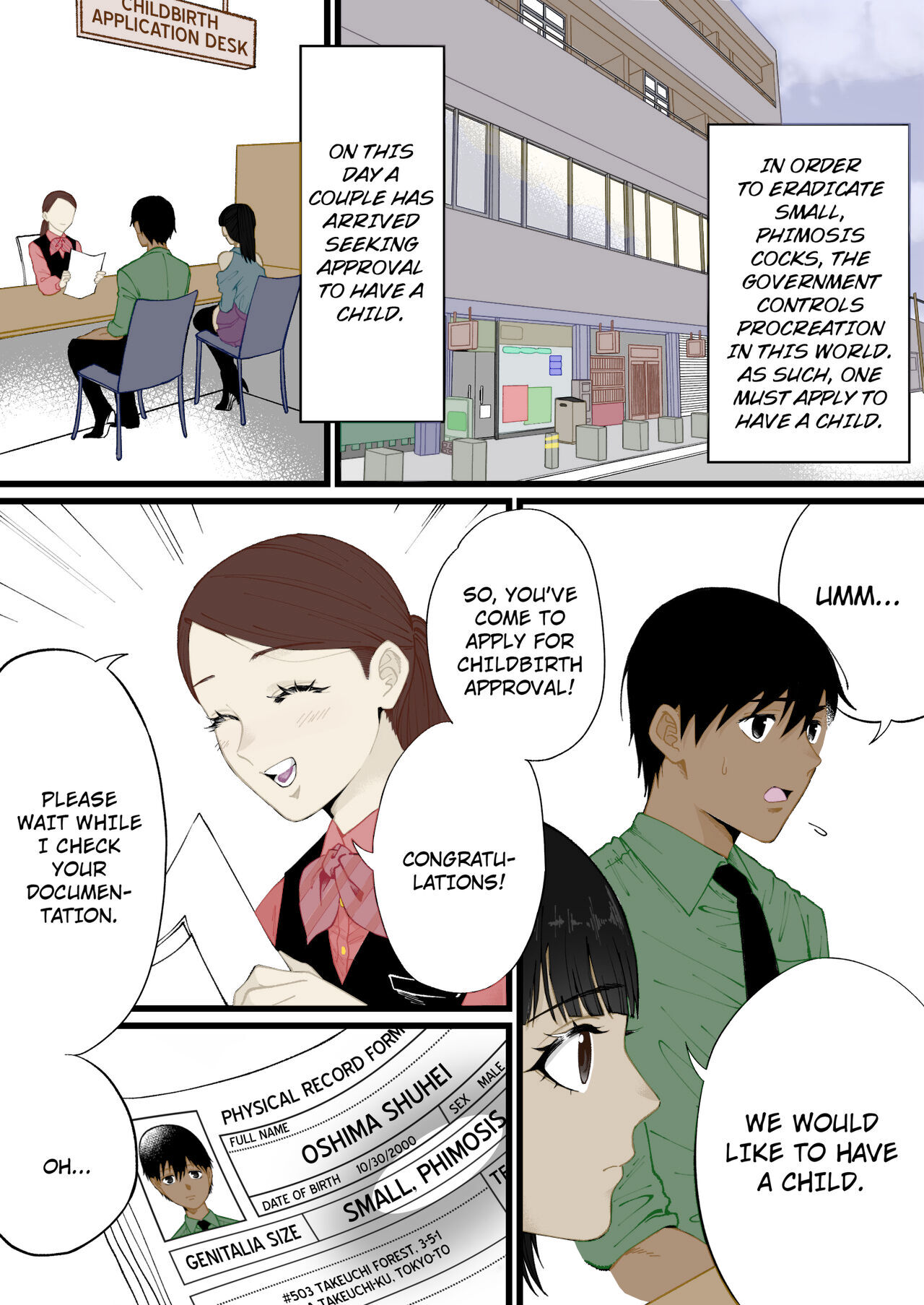 A World Where Small, Phimosis Cocks Are Hated[colorized] (ongoing) Page 1
