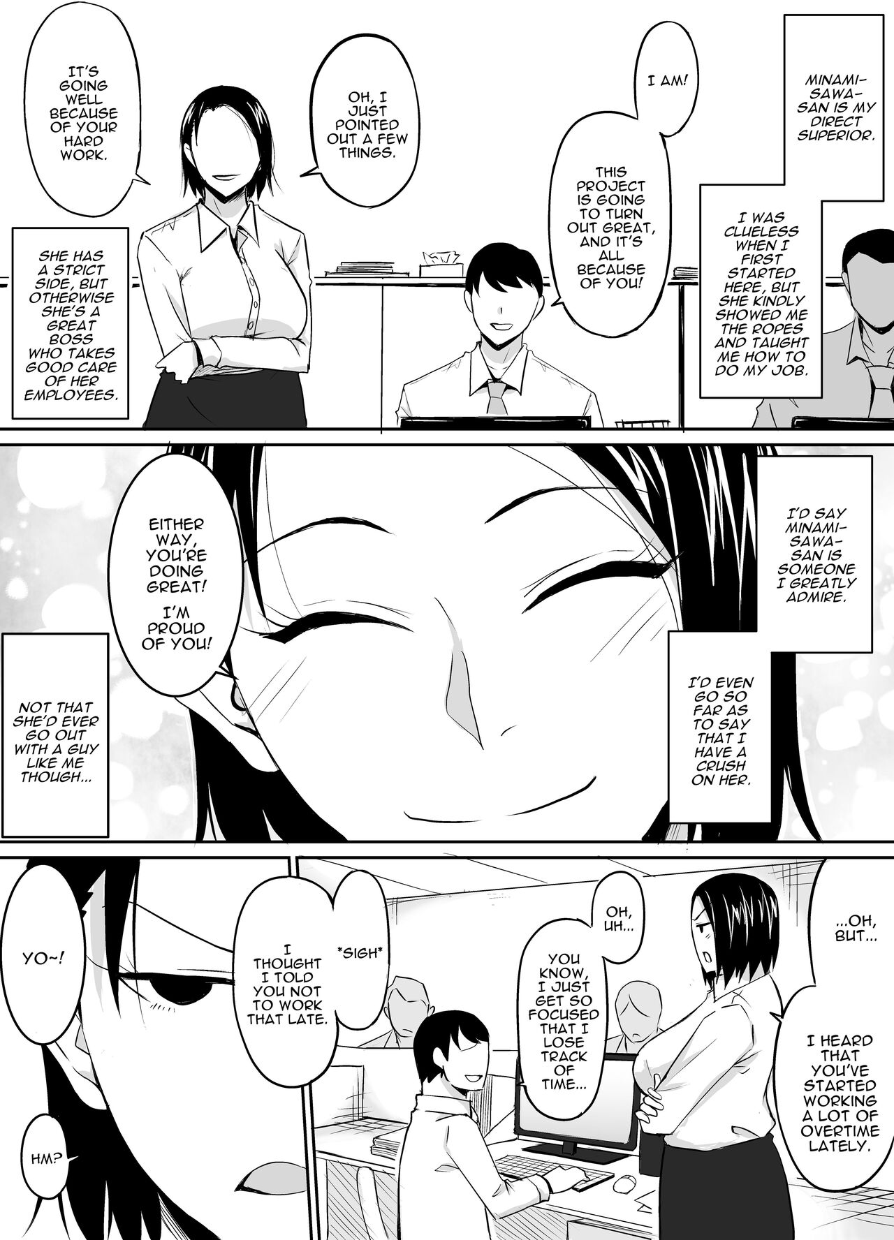[Kinukazu Koubou (Kinuzuka Kazuki)]Akogare no Onna Joushi ga Douryou no Charao ni Otosareru Hanashi | The Boss I Have a Crush on was Corrupted by a Playboy[English] [Darg777 Translations] Page 3